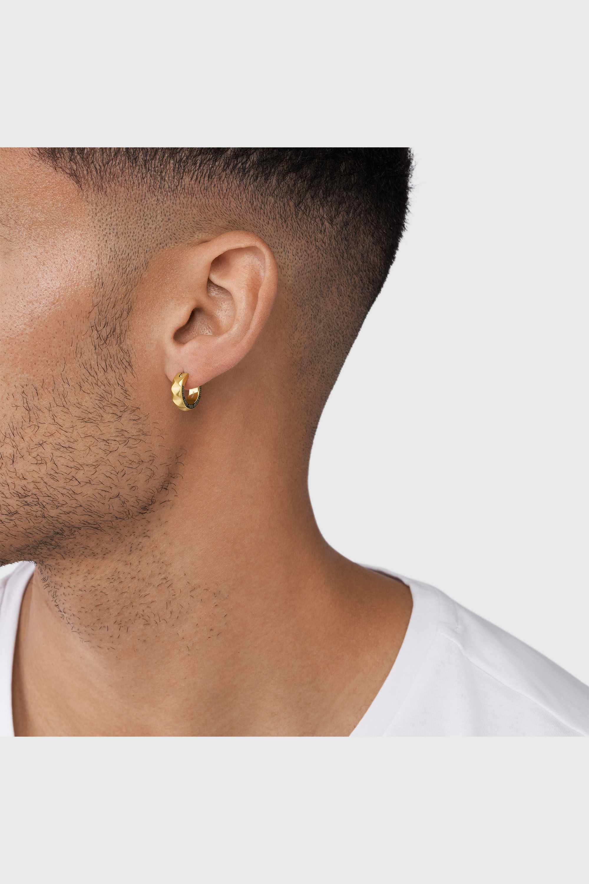 Diesel - DX1417, Unisex Goldfarbener Edelstahl-Ohrring in Gold - 4