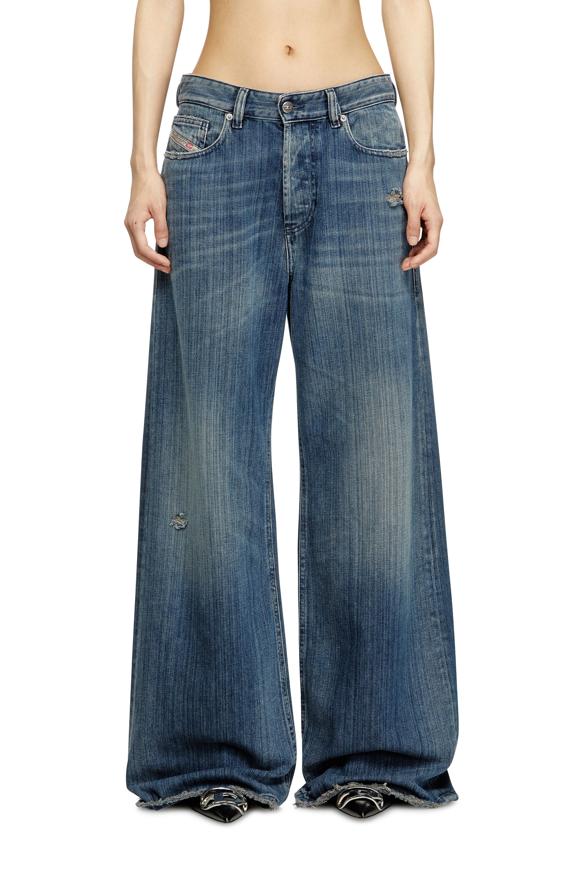 Diesel - Damen Relaxed Jeans 1996 D-Sire 09M09, Dunkelblau - 3