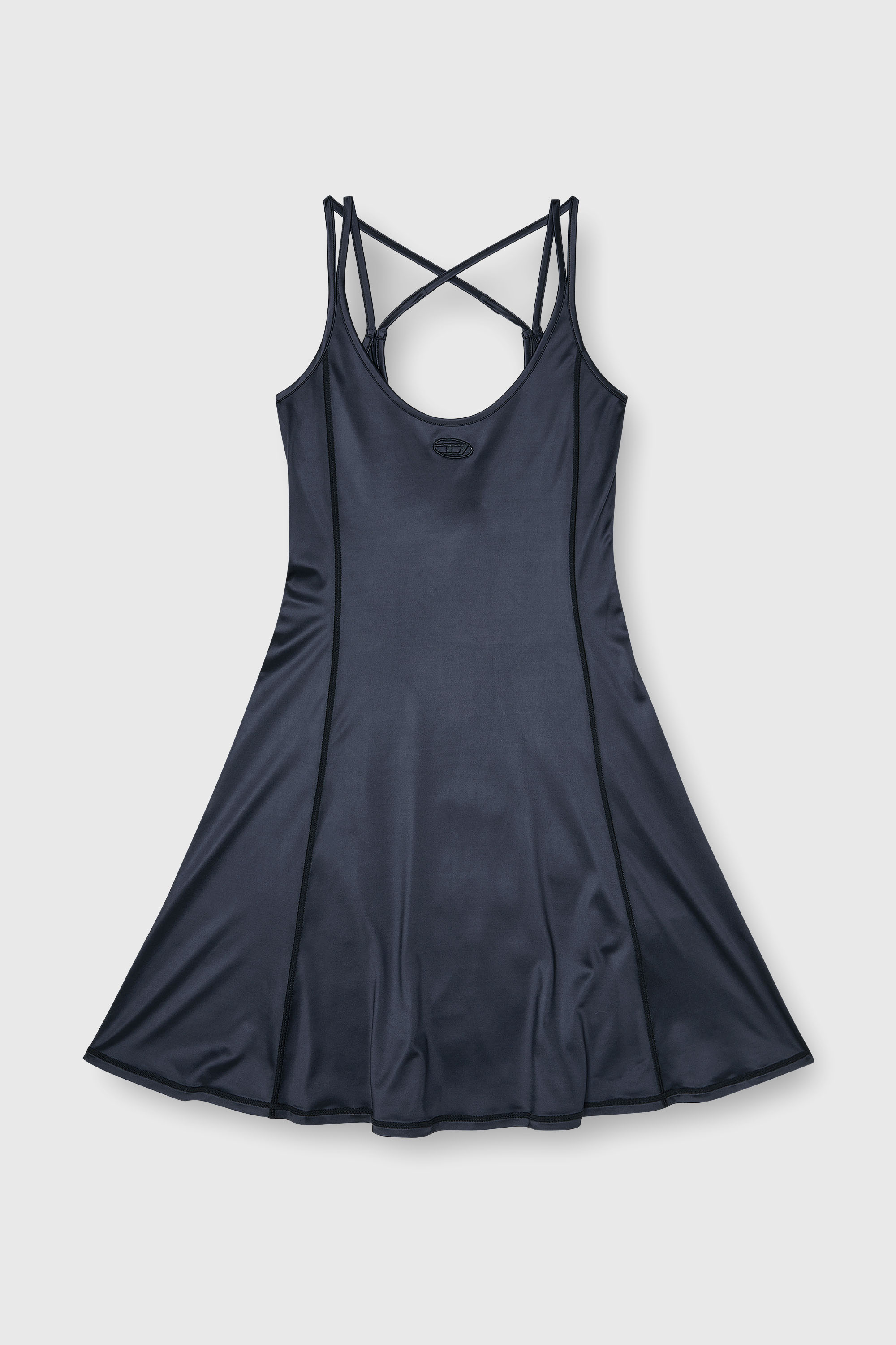 Diesel - D-IMMY, Damen Flie&szlig;endes Minikleid mit doppelten Tr&auml;gern in Schwarz - 1