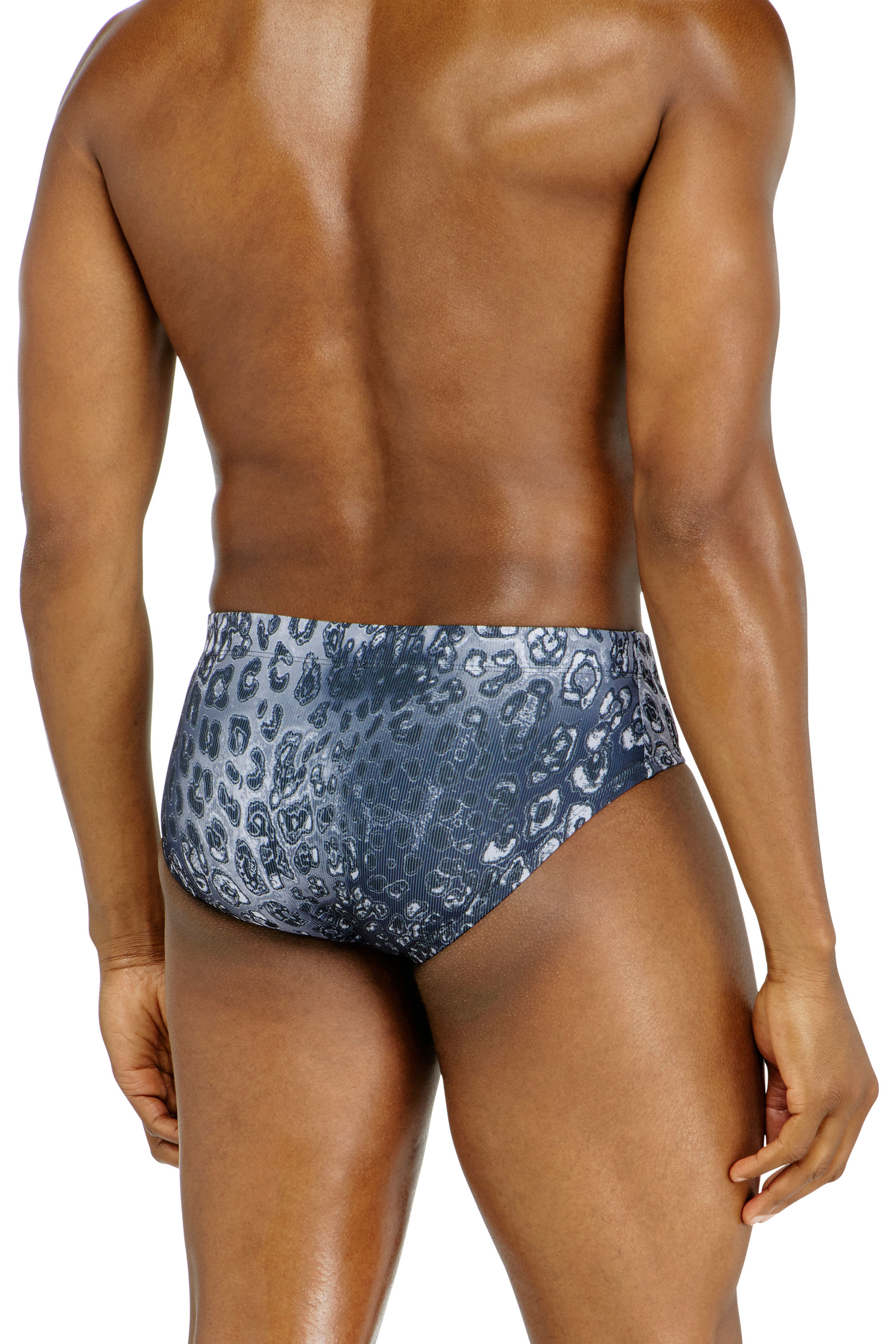Diesel - ALFIE-UTLT, Herren Badeanzug mit Animal-Print aus recyceltem Tech-Material in Blau - 3