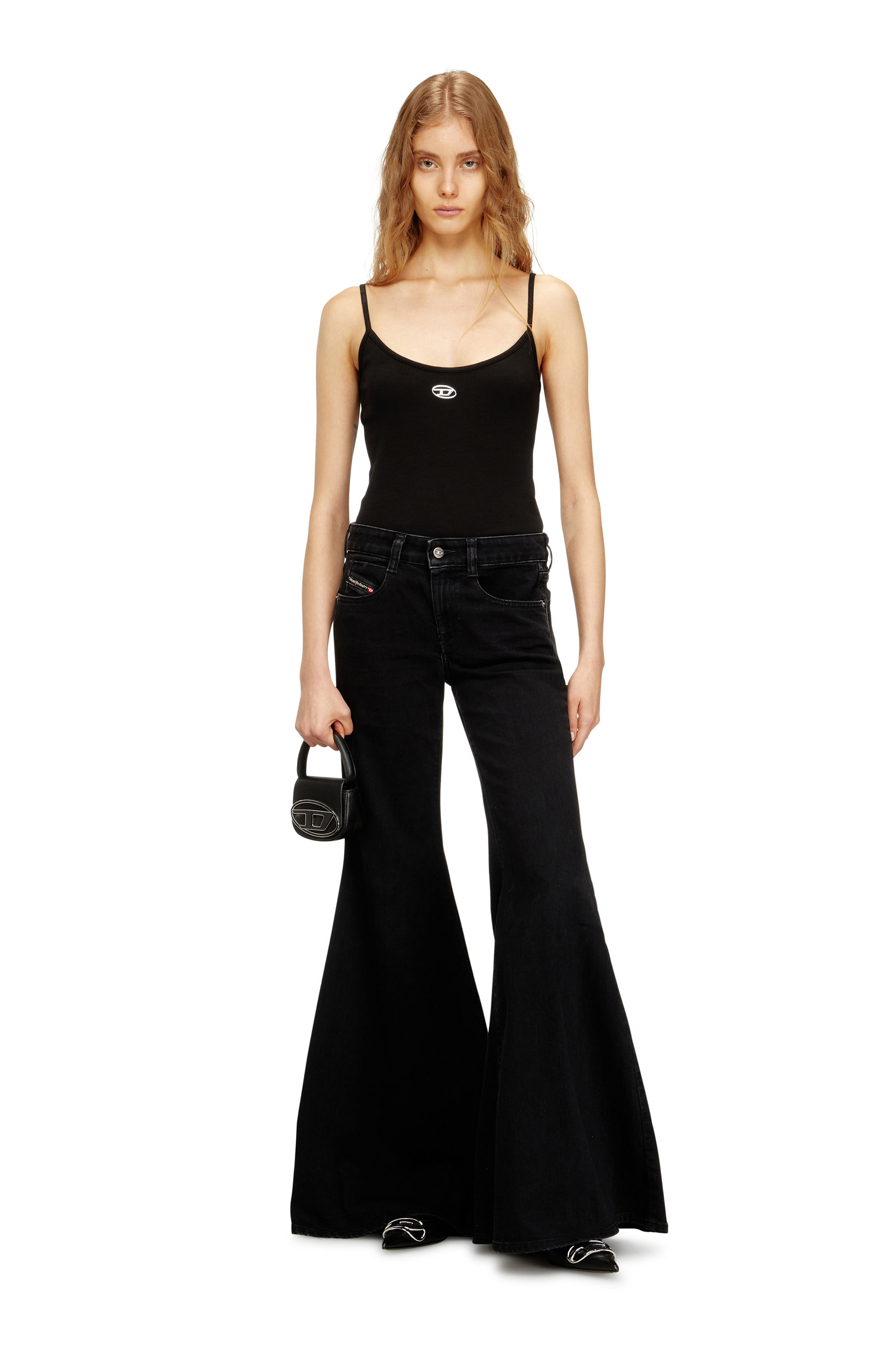 Diesel - Damen Flare Jeans 1970 D-Bleess 09N89, Schwarz/Dunkelgrau - 2