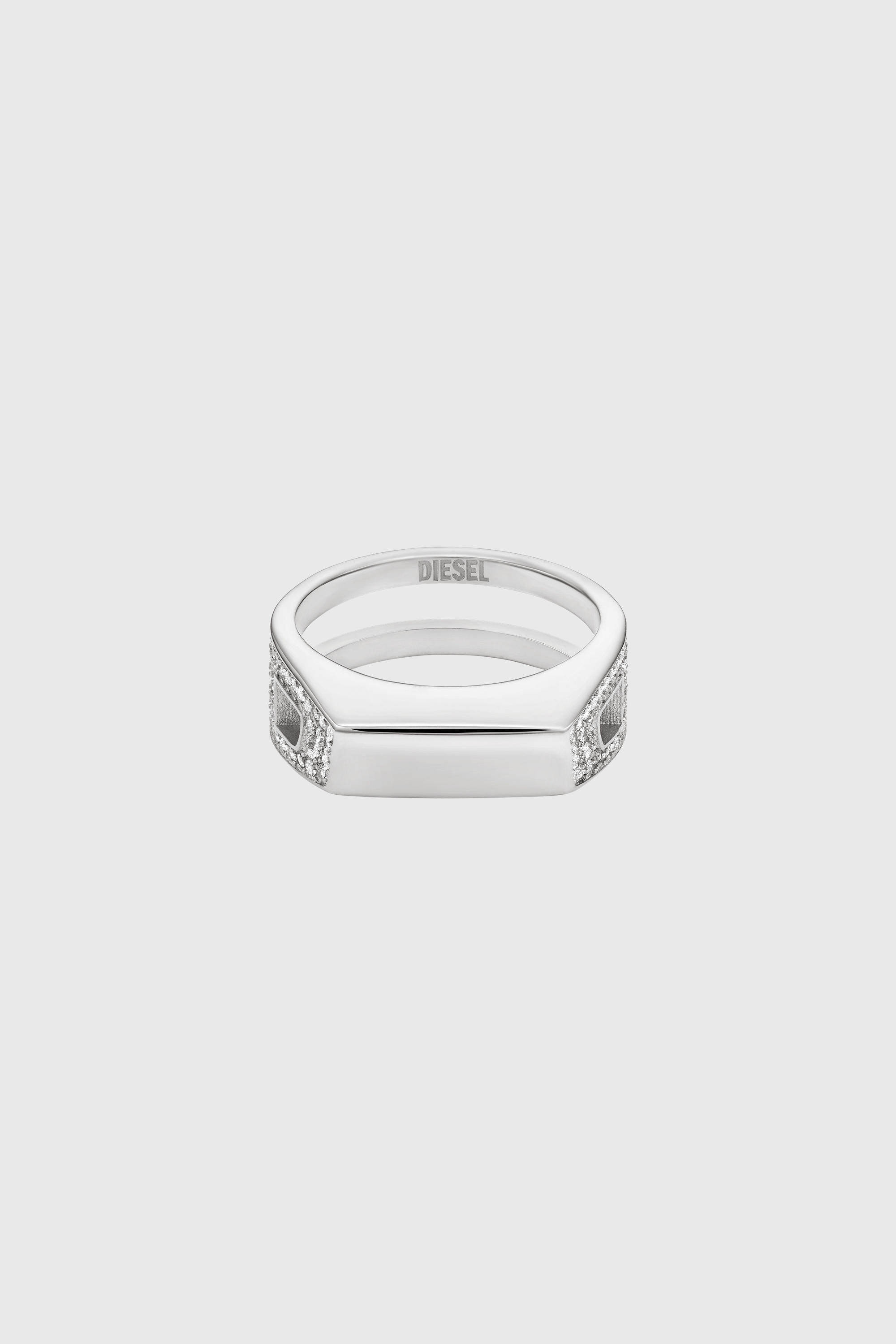 Diesel - DX1740040, Unisex Bandring aus Edelstahl mit Pav&eacute;-Besatz in Silber - 2