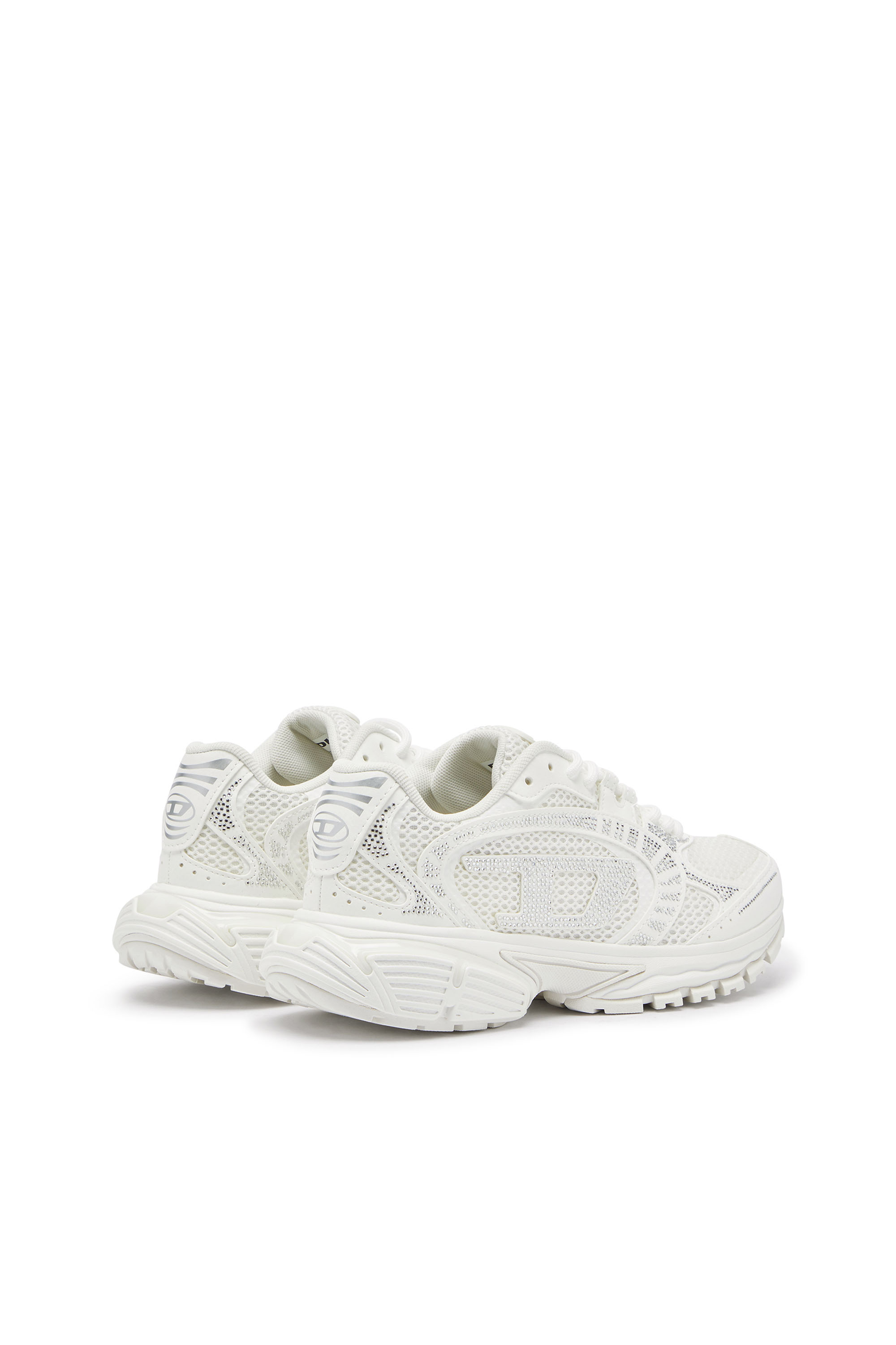 Diesel - S-PRO-V-DENSE LOW W, Damen S-Pro-V-Dense - Mesh-Sneaker mit Kristallen in Wei&szlig; - 3