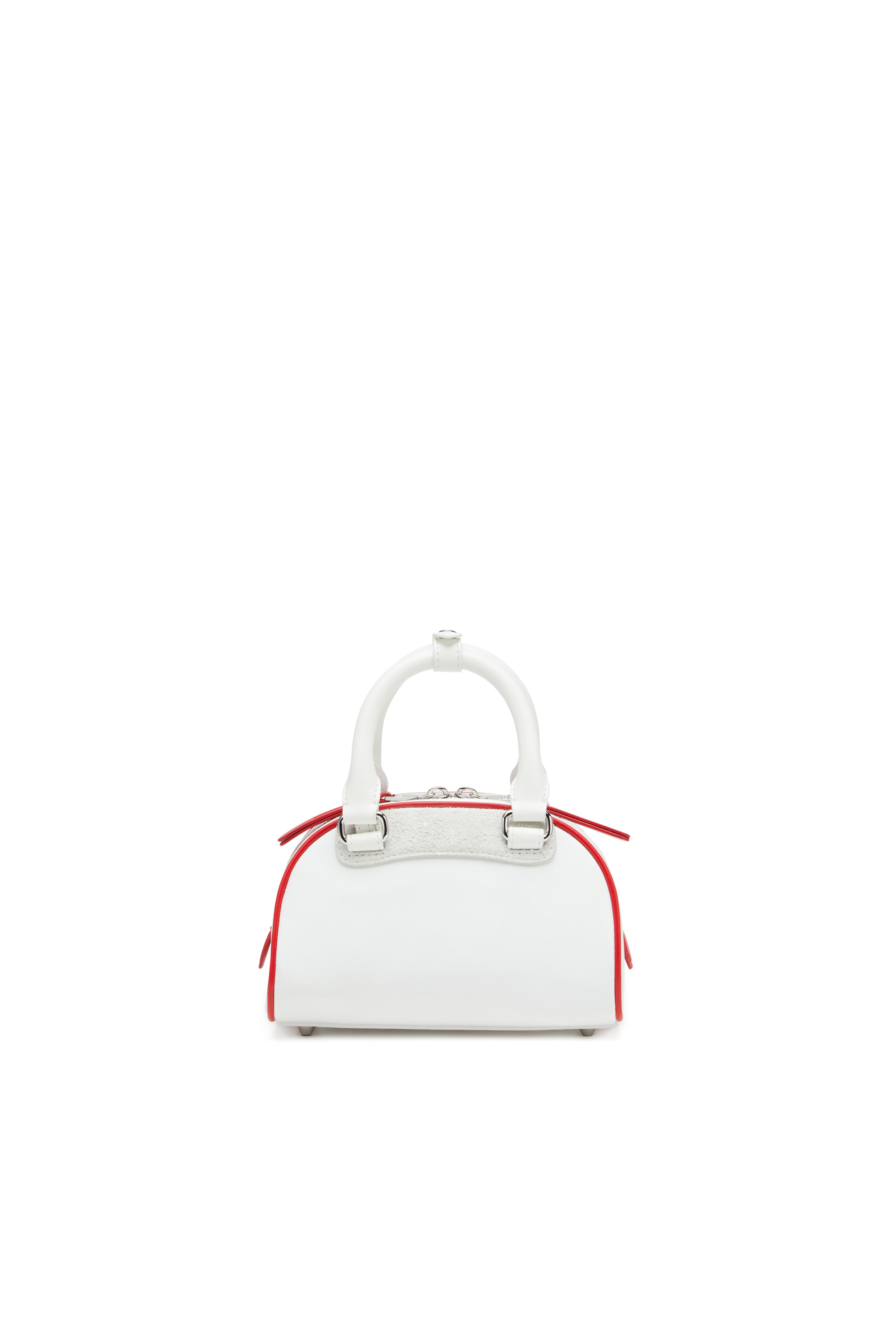 Diesel - 1DR DOME CROSSBODY, Damen Colourblock-Mini-Bowling-Tasche in Weiß - 2