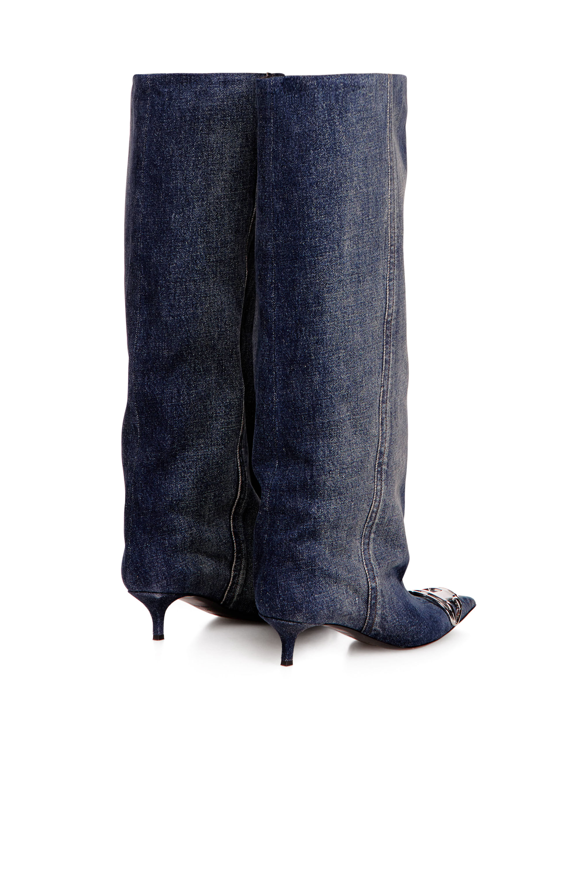 Diesel - D-VENUS KB SLOUCHY, Damen D-Venus-Slouchy kniehoher Stiefel in Denim in Dunkelblau - 3