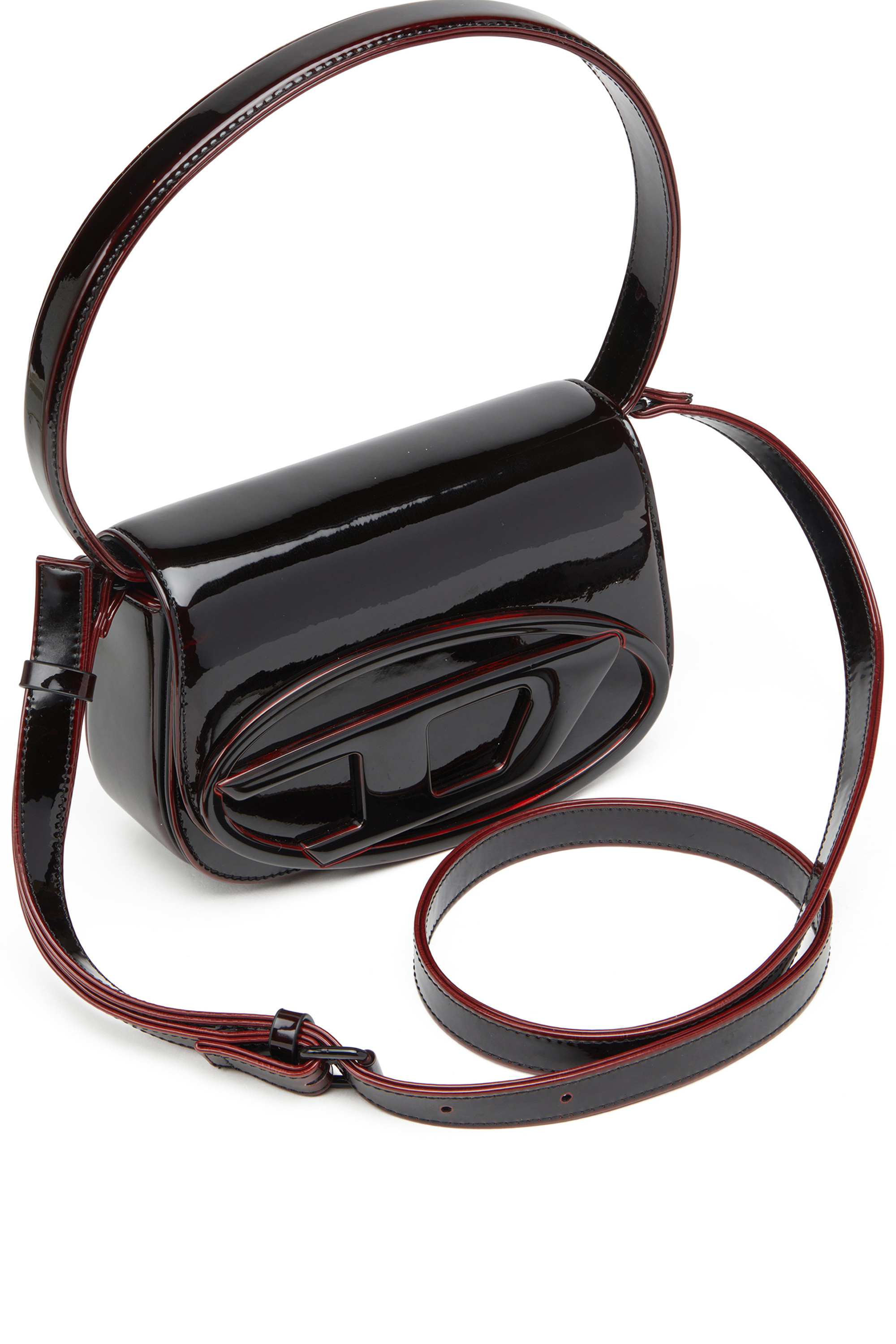 Diesel - 1DR, Damen 1DR-Ikonische 1DR-Tasche aus flüssigem PU in Burgunderrot - 5