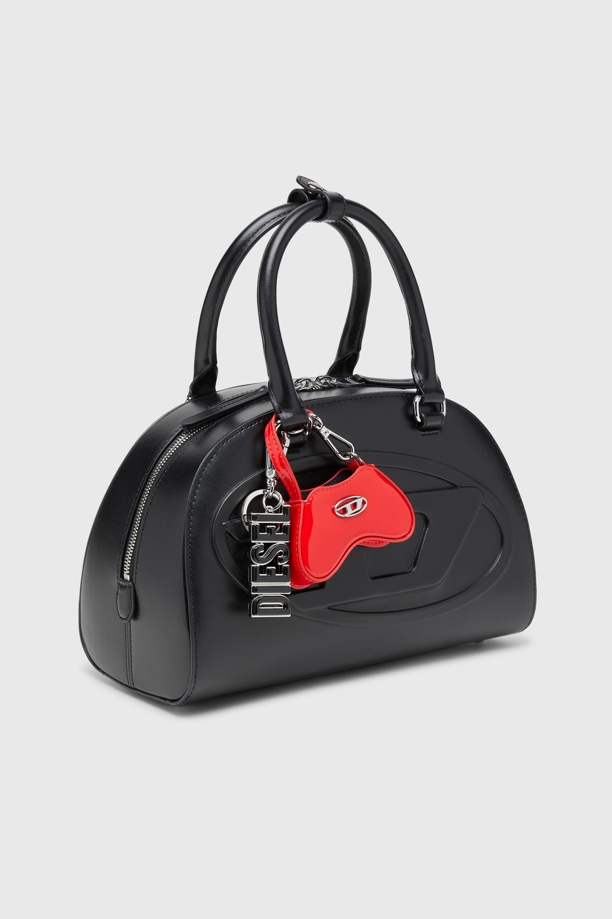 Diesel - DSL 3D KEY RING, Herren DIESEL-Schl&uuml;sselring aus Metall und Harz in Schwarz/Silber - 2