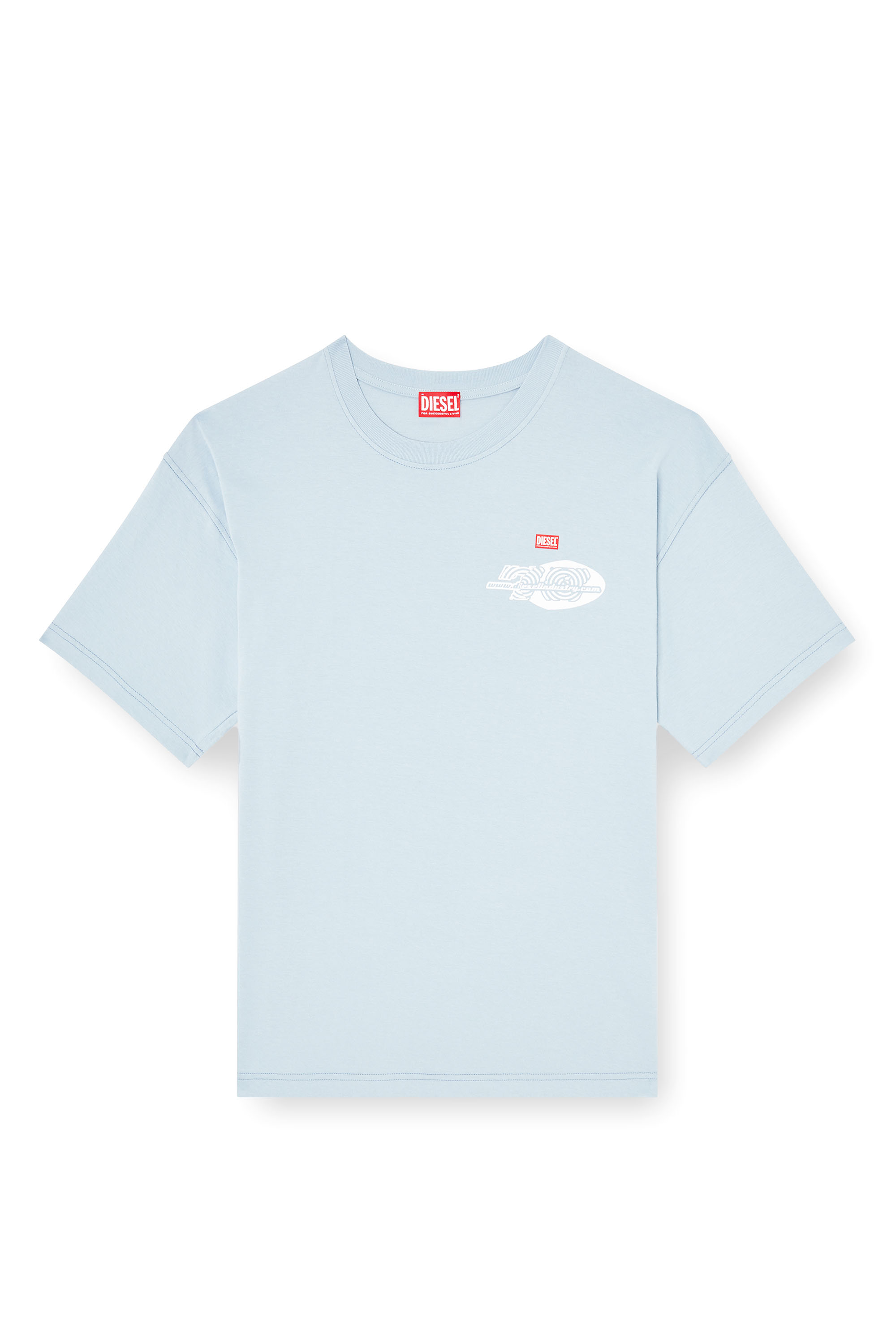 Diesel - T-BOXT-T23, Herren Baumwoll-T-Shirt mit Grafikdruck in Hellblau - 3