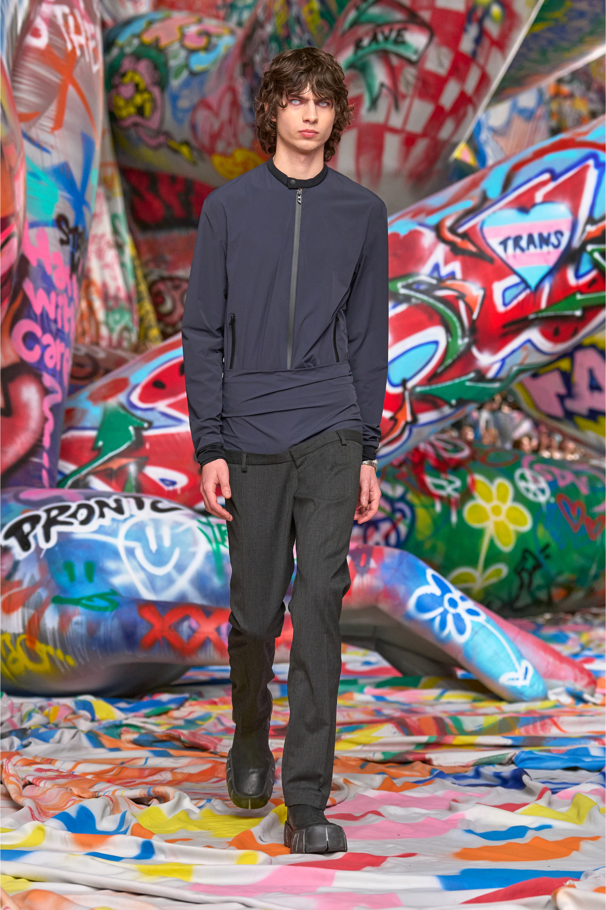 Diesel - J-DOMNALL-NY, Herren Jacke aus Bi-Stretch-Nylon in Dunkelblau - 6