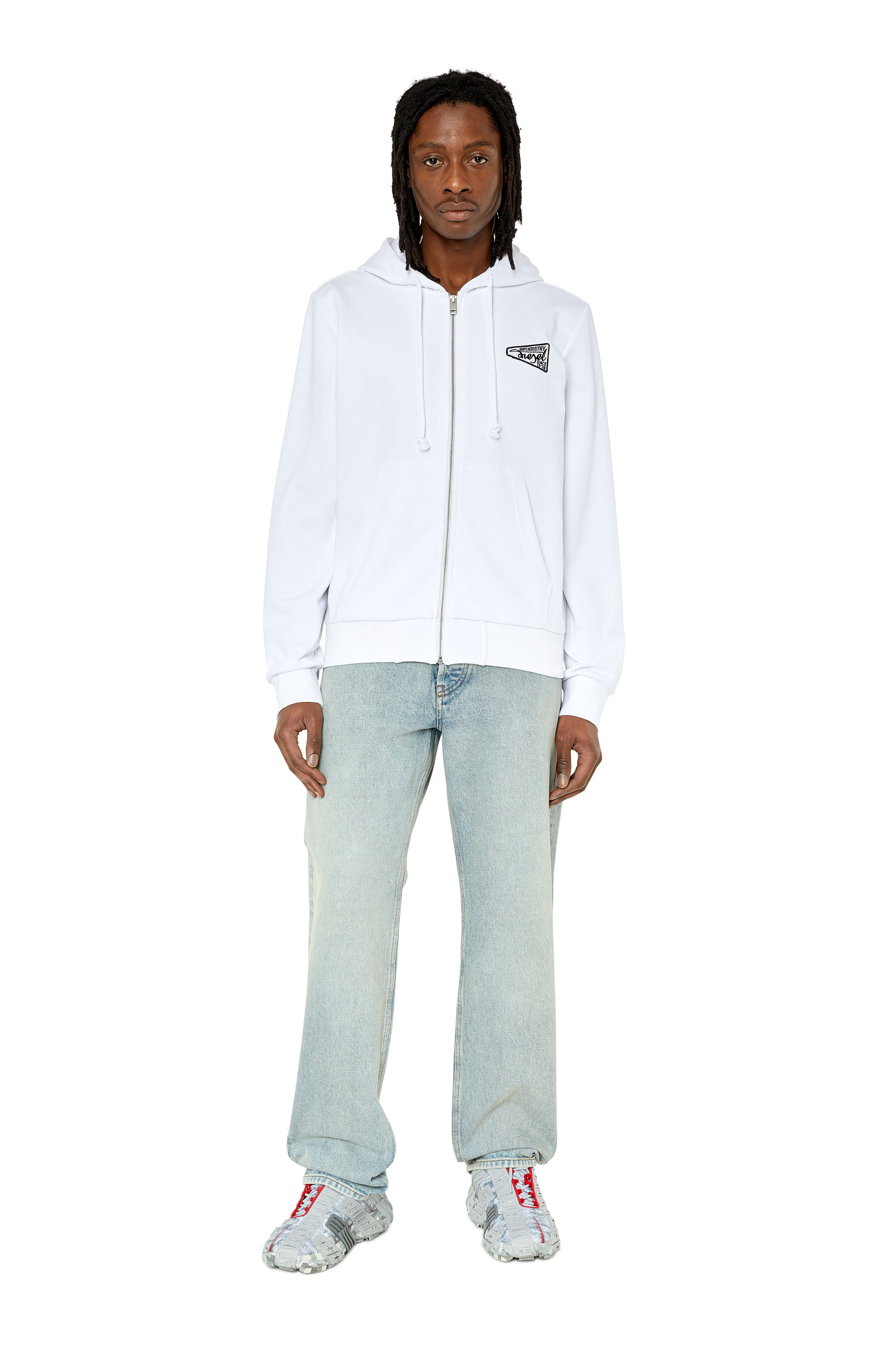 Diesel - S-GINN-HOOD-ZIP-K8, Weiß - Image 2