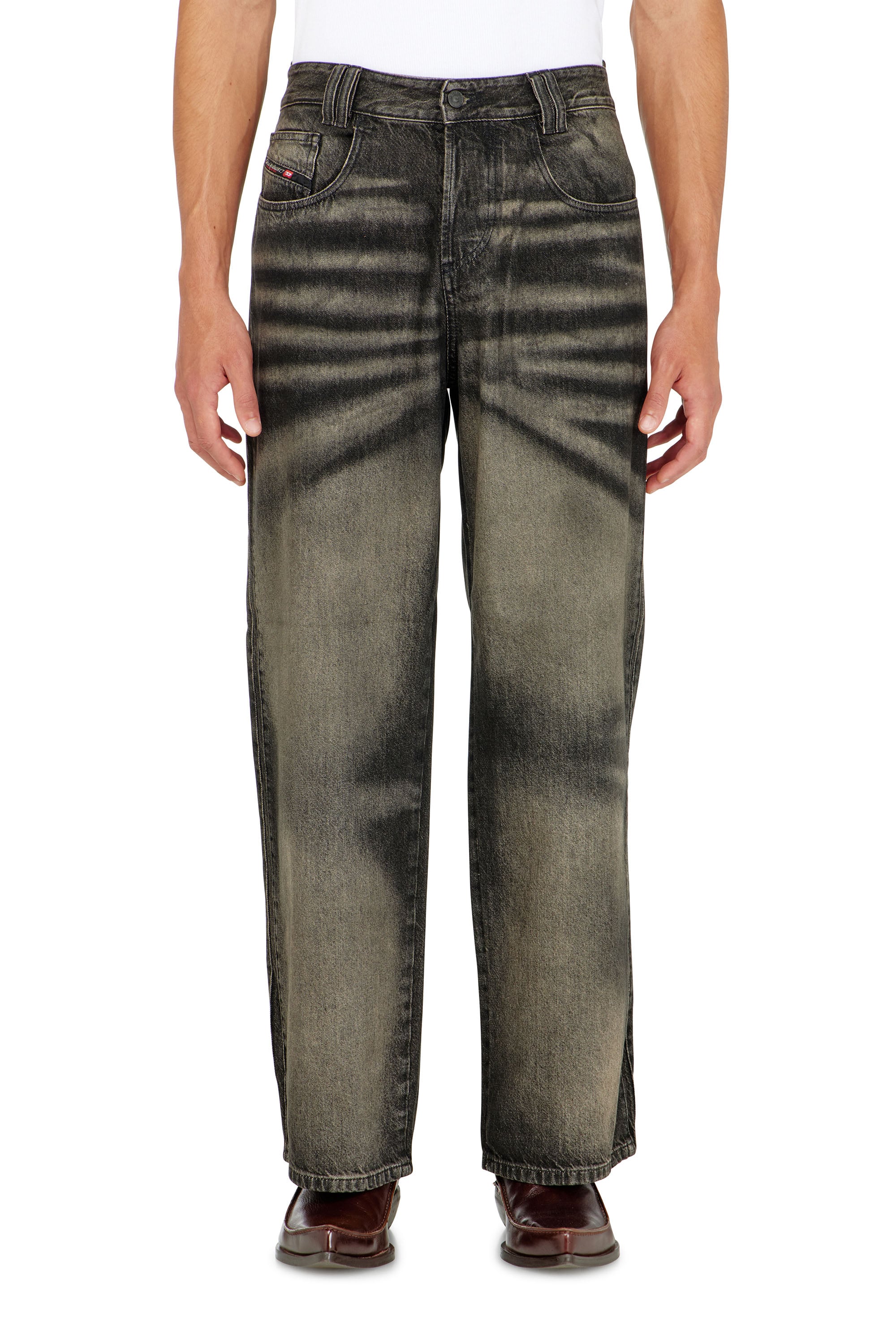Diesel - Unisex Relaxed Jeans 1982 D-Hakou 09R33, Schwarz/Dunkelgrau - 1