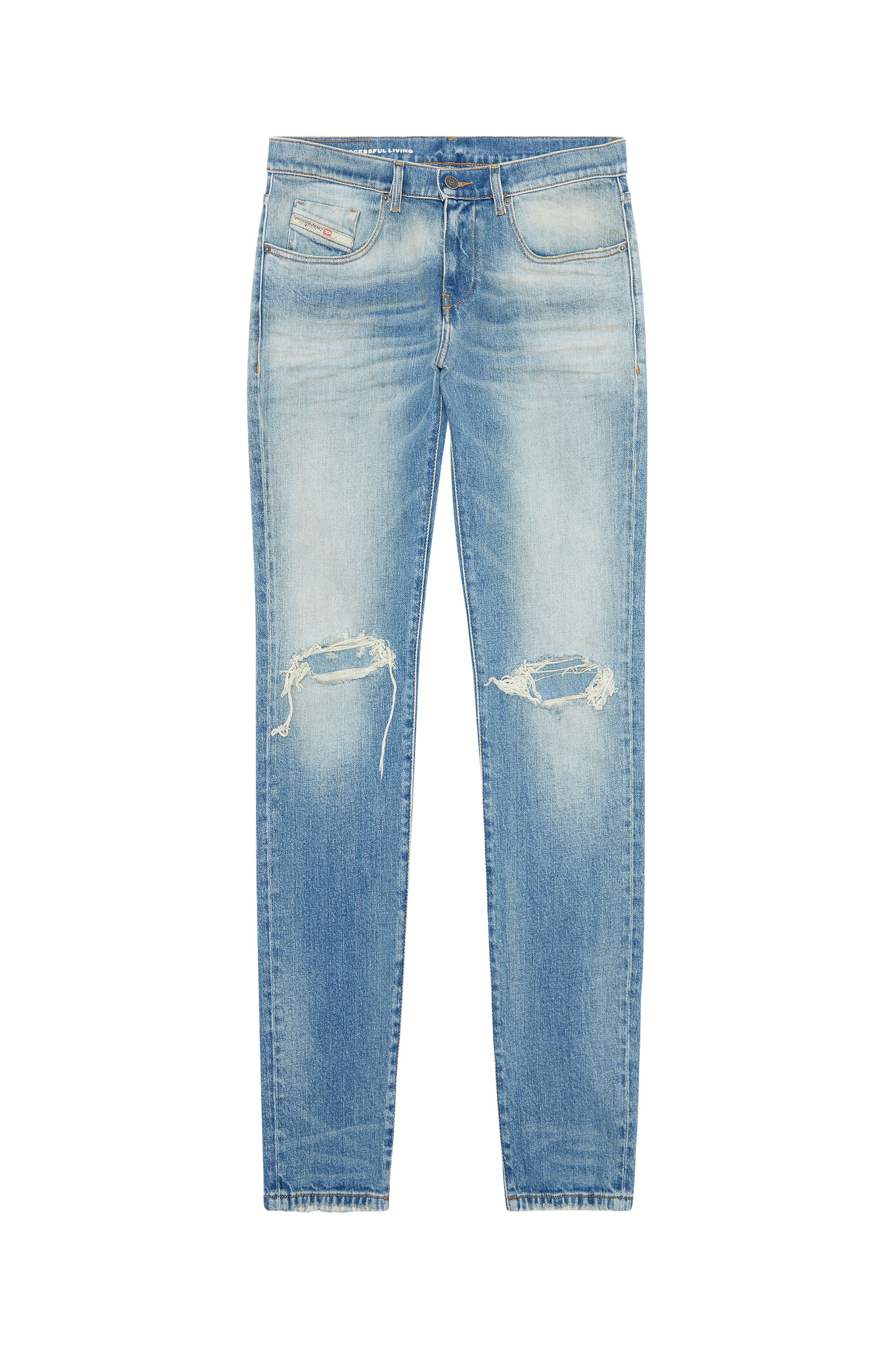 Diesel - 2019 D-Strukt 007P3 Slim Jeans, Hellblau - Image 5