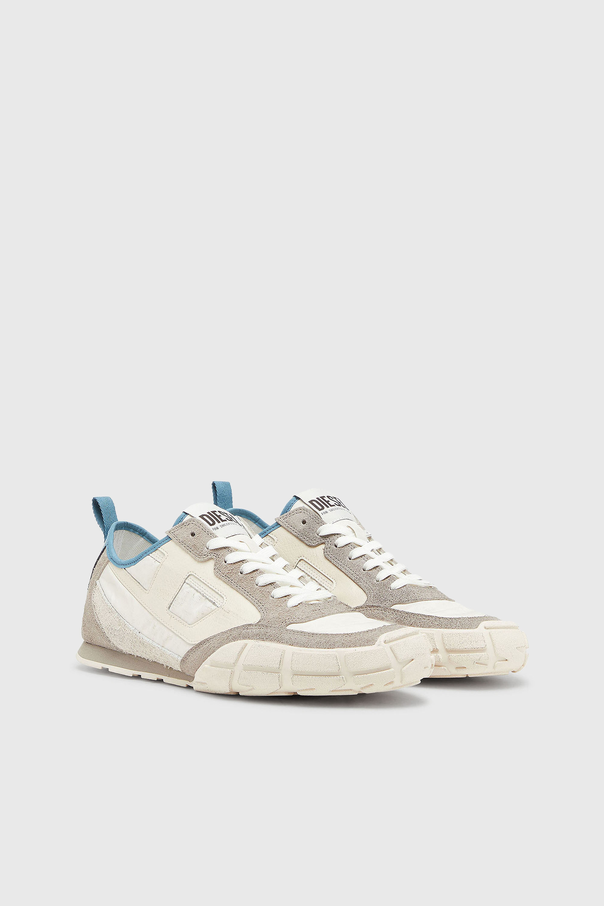 Diesel - S-PAGODHA LOW, Herren S-Pagodha &ndash; Sneakers aus Leder und Nylon in Weiss/Grau - 2