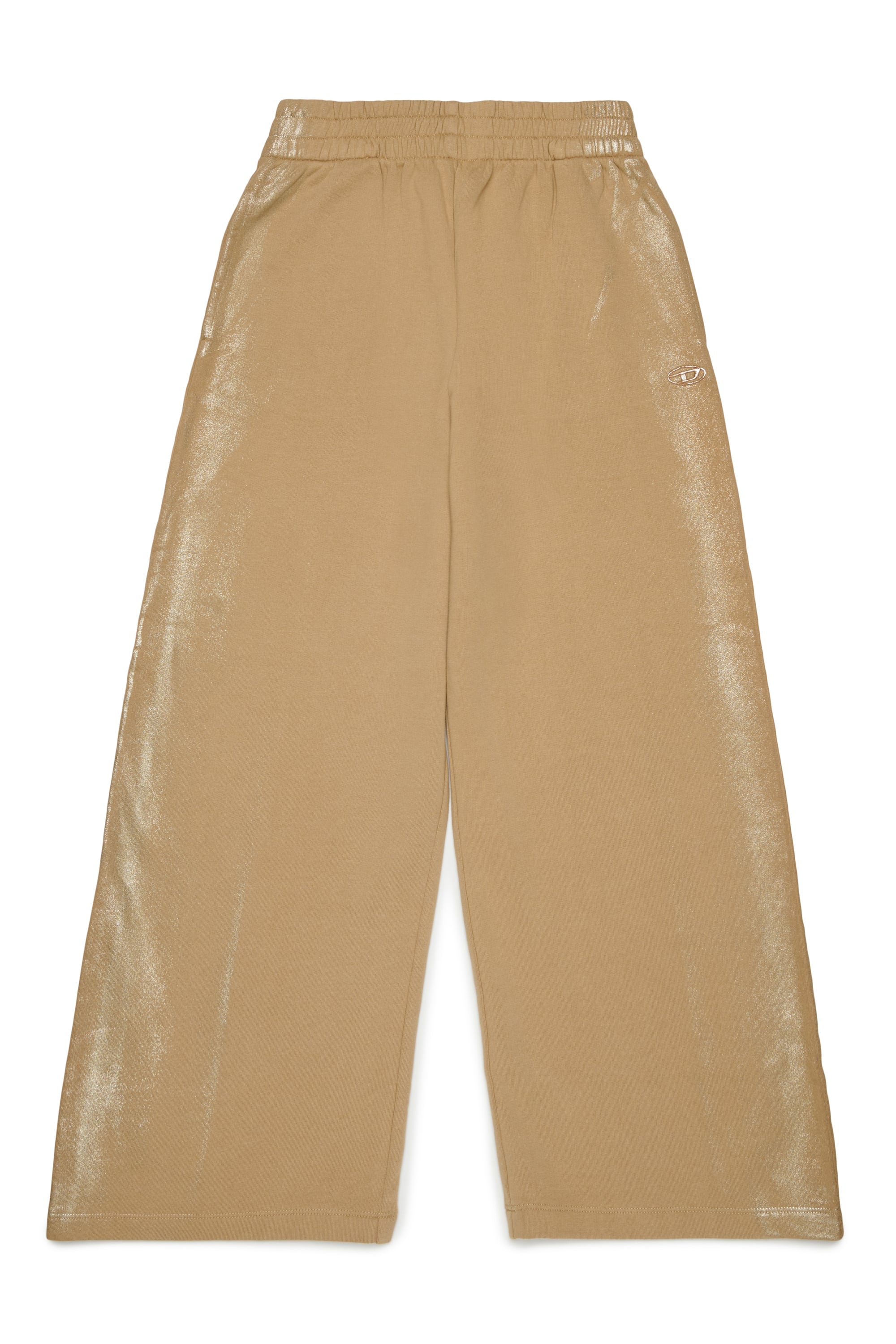 Diesel - PAELIC, Woman's Wide-leg sweatpants with metallic effect in Brown - 1