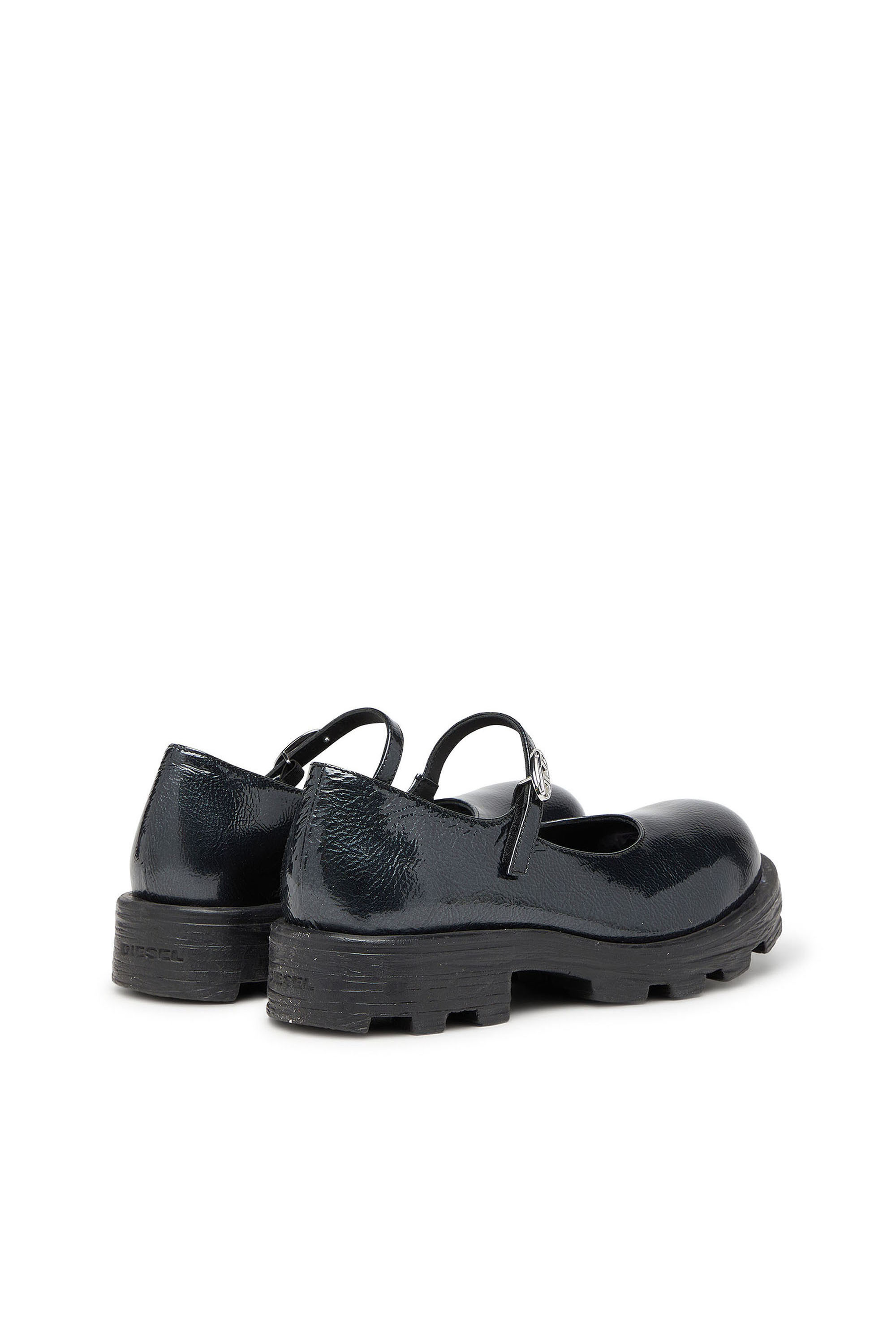 Diesel - D-HAMMER MARY JANE, Damen D-Hammer - Mary Jane mit Profilsohle aus Lackleder in Schwarz - 3