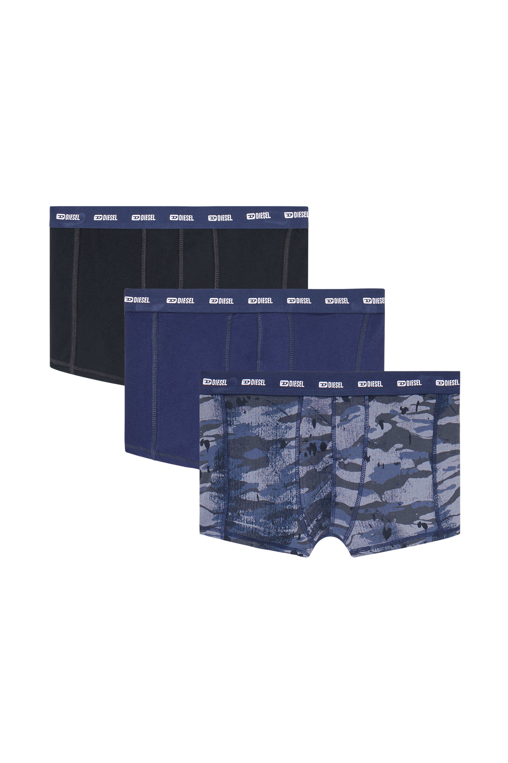 Diesel - DAMIEN-UTLT-3PACK, Herren Einfarbige und Camouflage Retropants im Dreierpack in null - 1