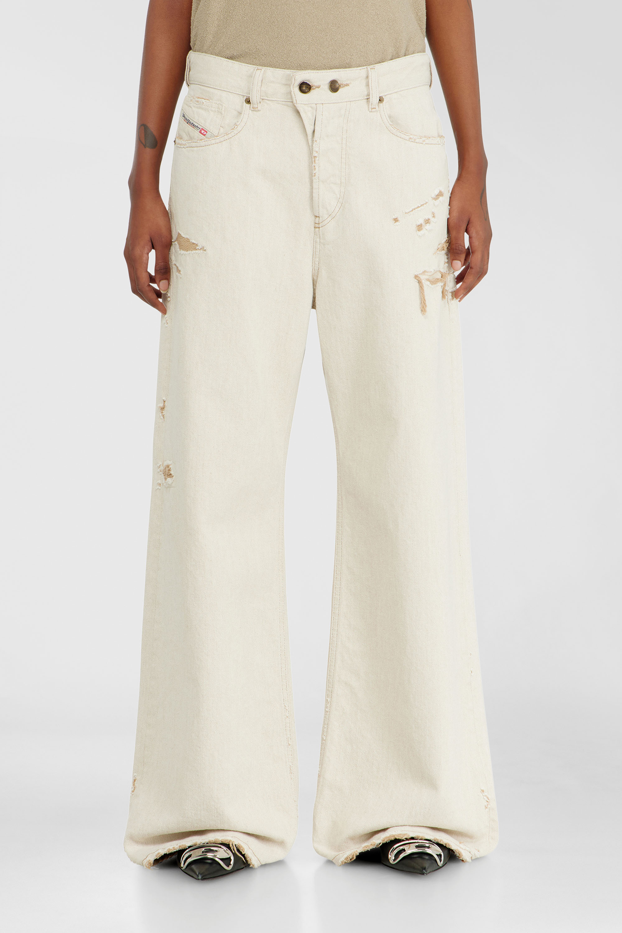Diesel - Damen Relaxed Jeans 1996 D-Sire 09P89, Beige - 4