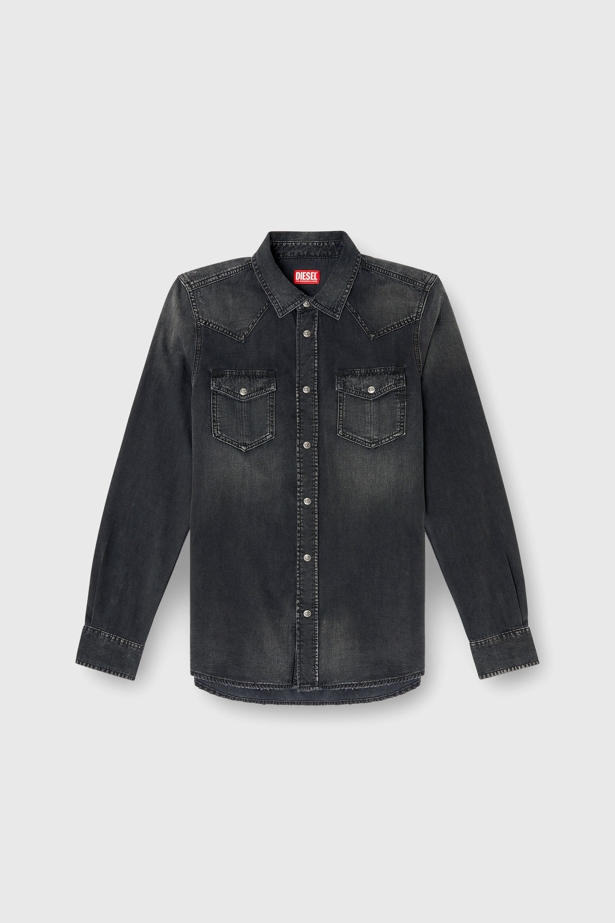 Diesel - D-VEGA, Herren Overshirt aus Denim in Schwarz - 2