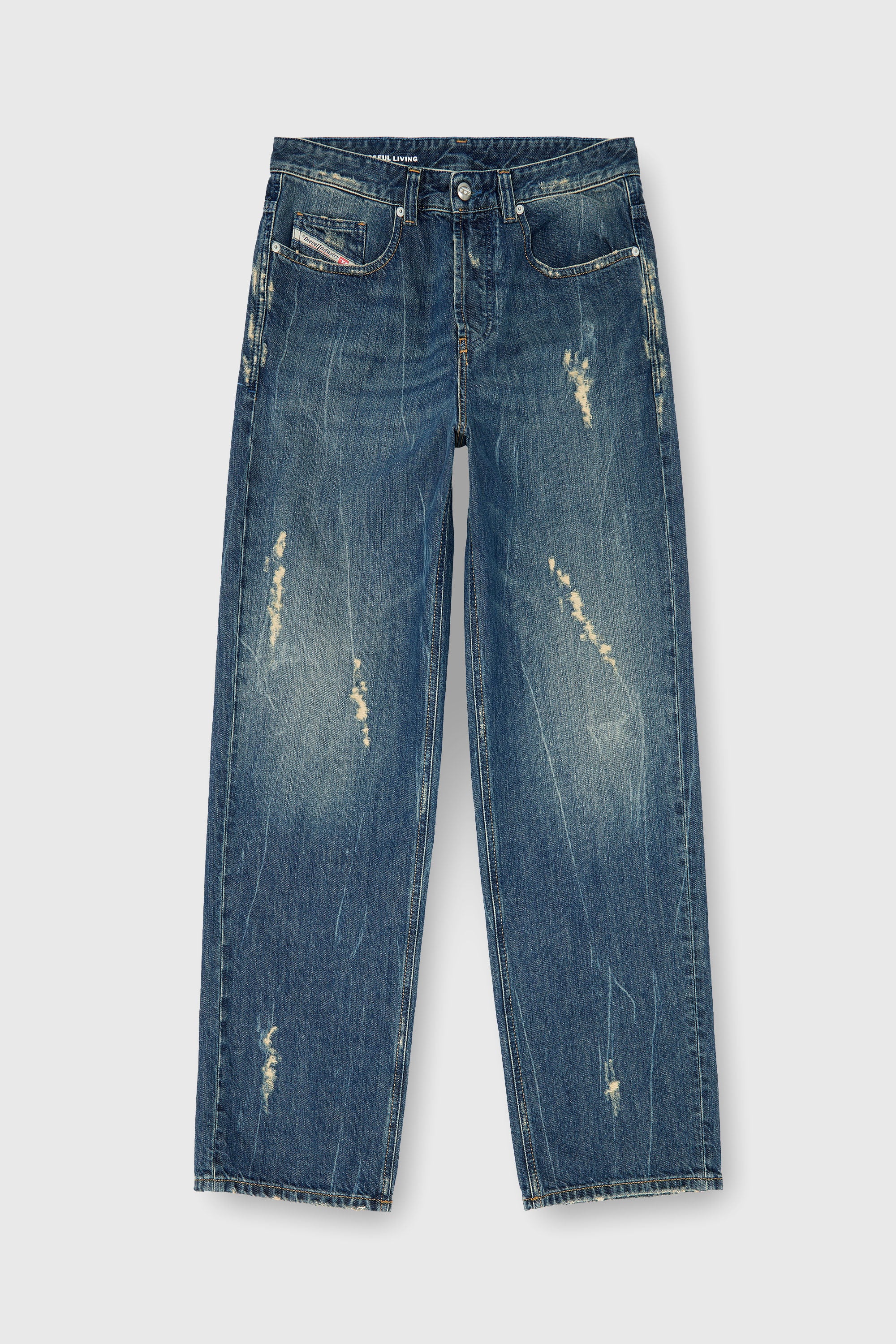 Diesel - Herren Relaxed Jeans 2001 D-Macro 09Q28, Mittelblau - 2