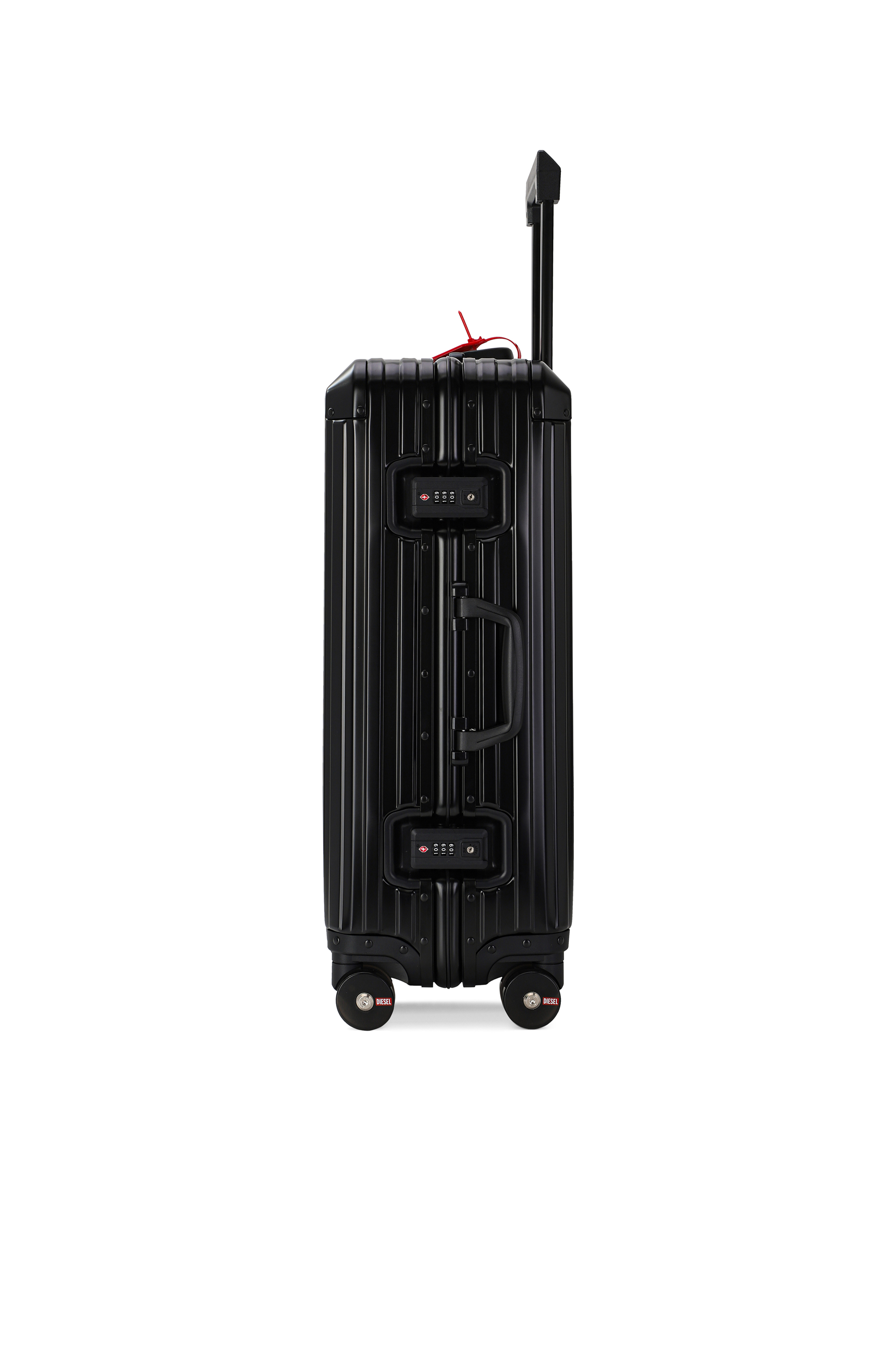 Diesel - DIESEL ALUMINUM TROLLEY- DSL002, Unisex Koffer aus Aluminium Gr&ouml;&szlig;e M in Schwarz - 4