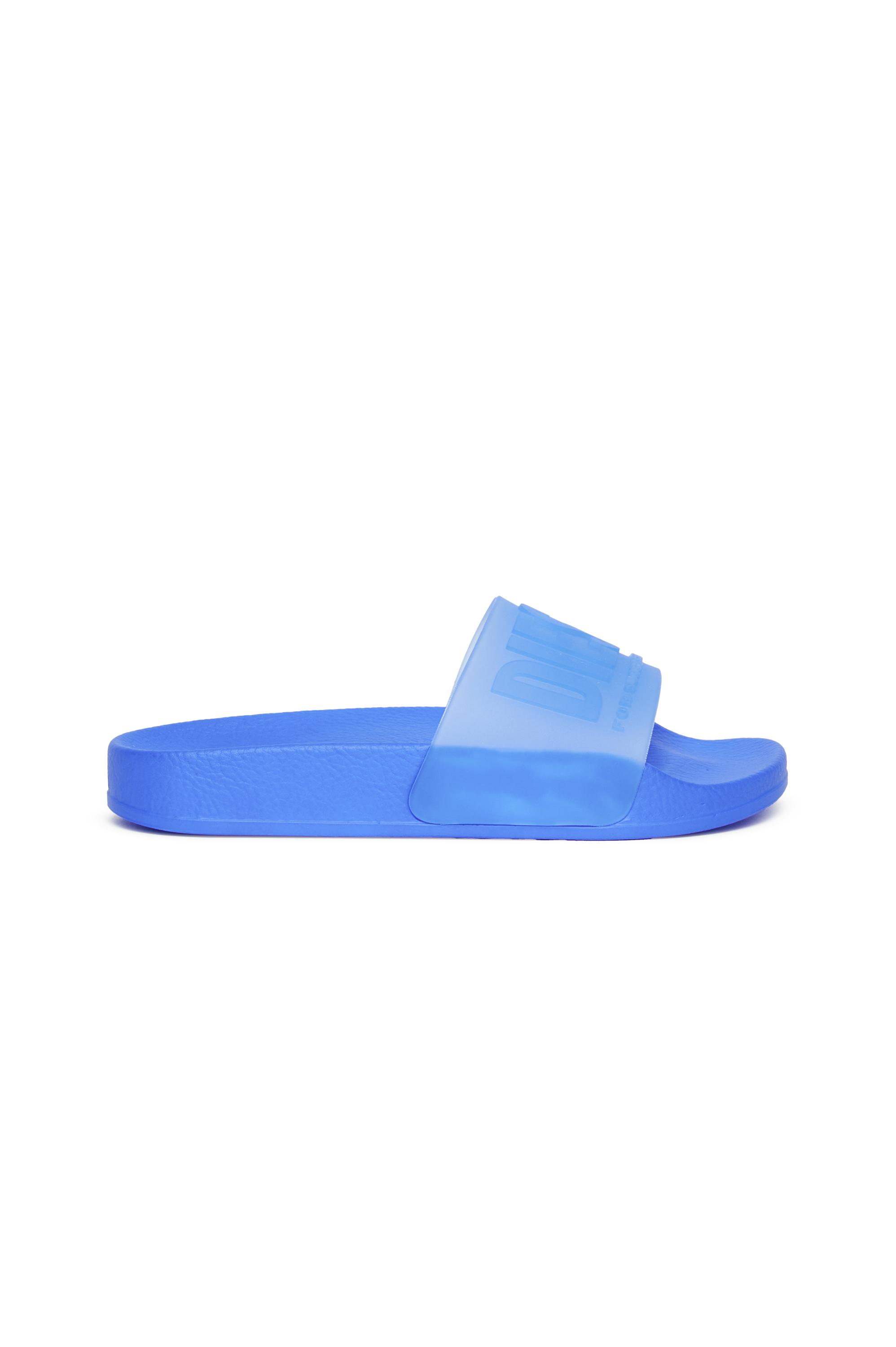 Diesel - SA-MAYEMI CC, Unisex Pool-Slides aus semitransparentem Gummi in Blau - 1