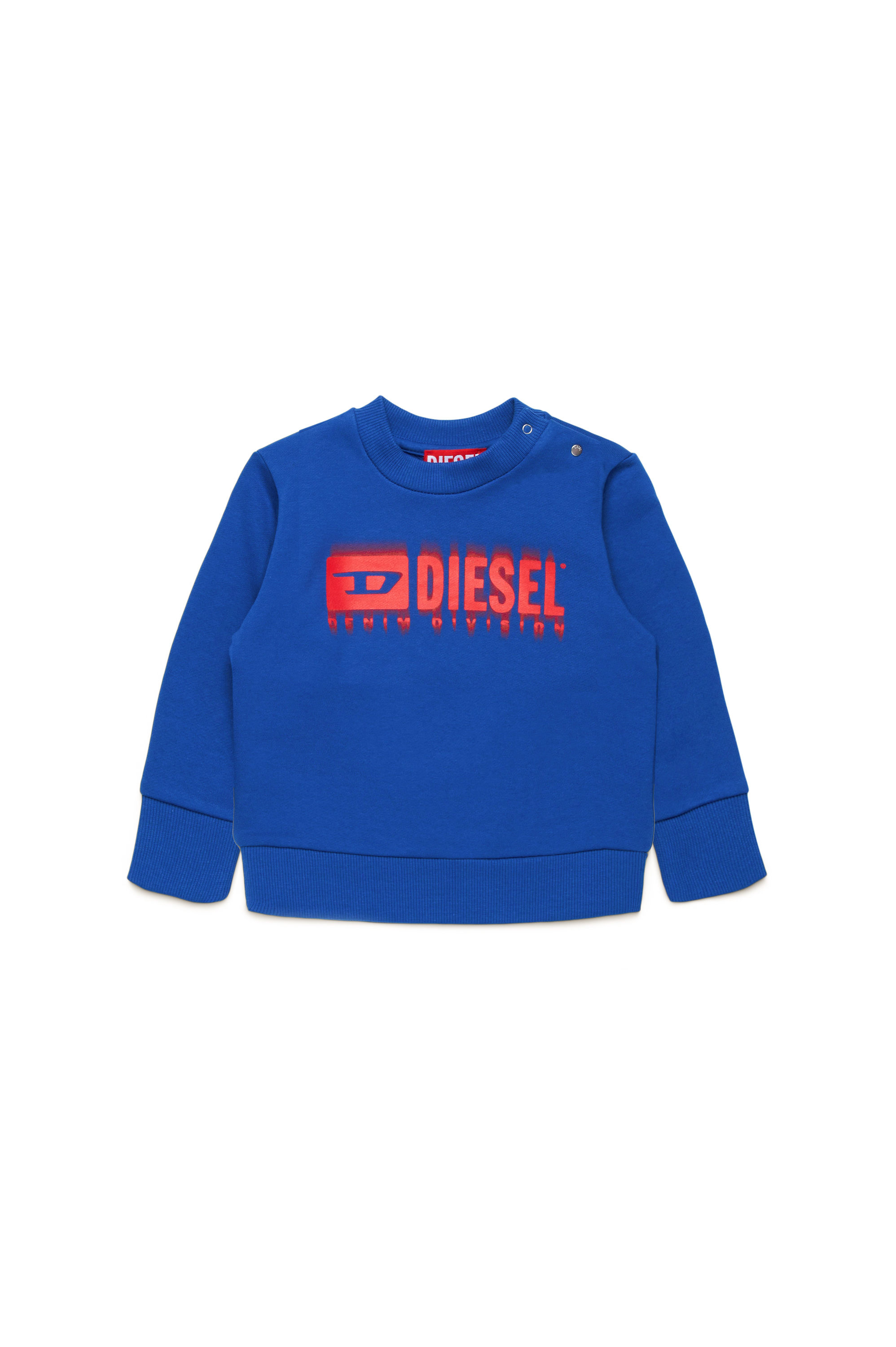 Diesel - SGINNL8B, Unisex Sweatshirt mit verschmiertem Logo in Blau - Image 1