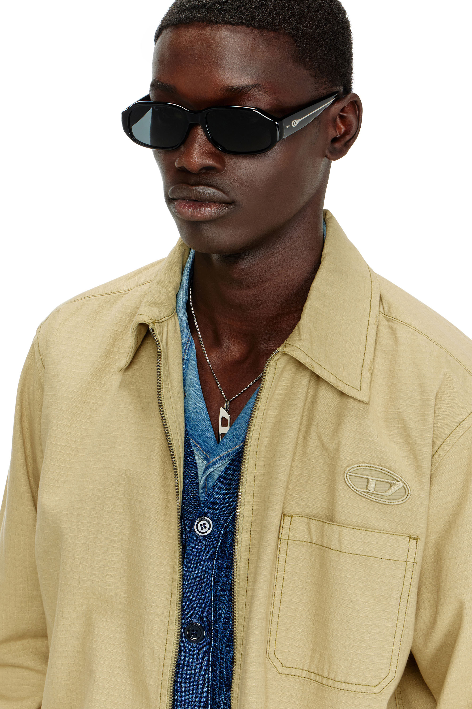 Diesel - 0DL2009U, Unisex Rechteckige Sonnenbrille in Schwarz - 4