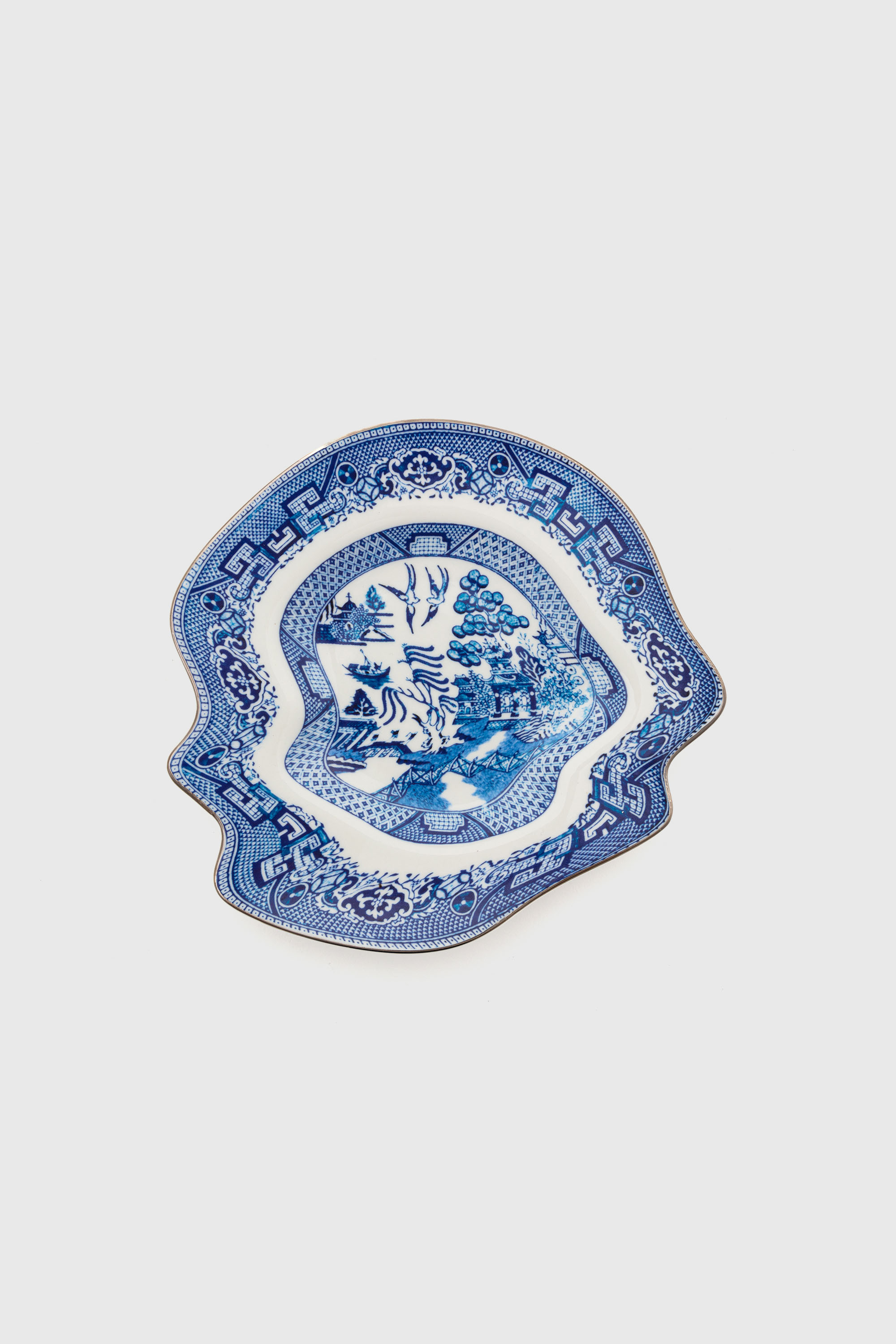 Diesel - 11231 DESSERT PLATE INPORCELAIN"CLASSIC, Unisex Dessertteller aus Porzellan in Weiss/Blau - 1
