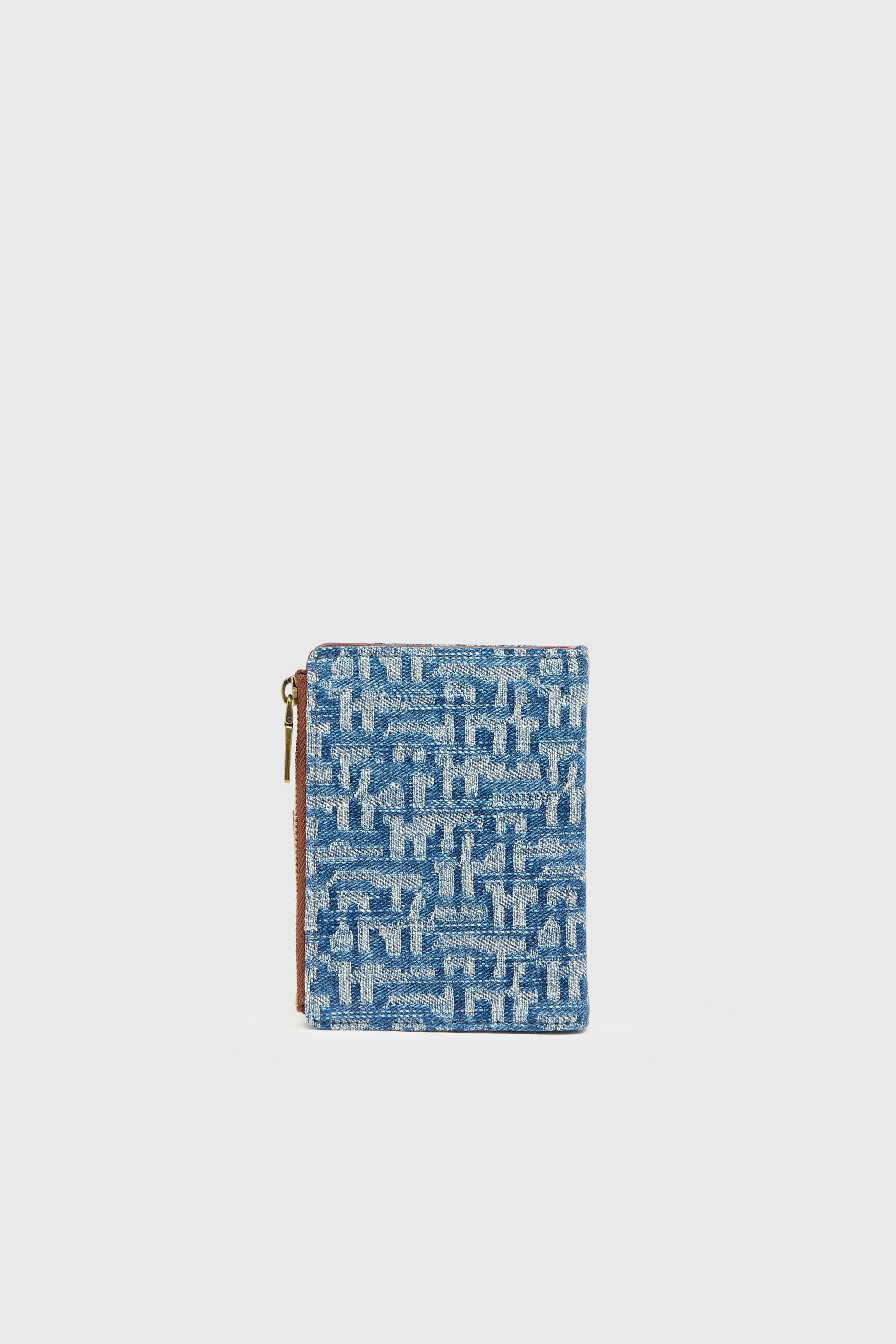 Diesel - D-LINE BI FOLD ZIP II, Damen Kartenetui aus monogram denim mit G&uuml;rtel-Detail in Blau - 2