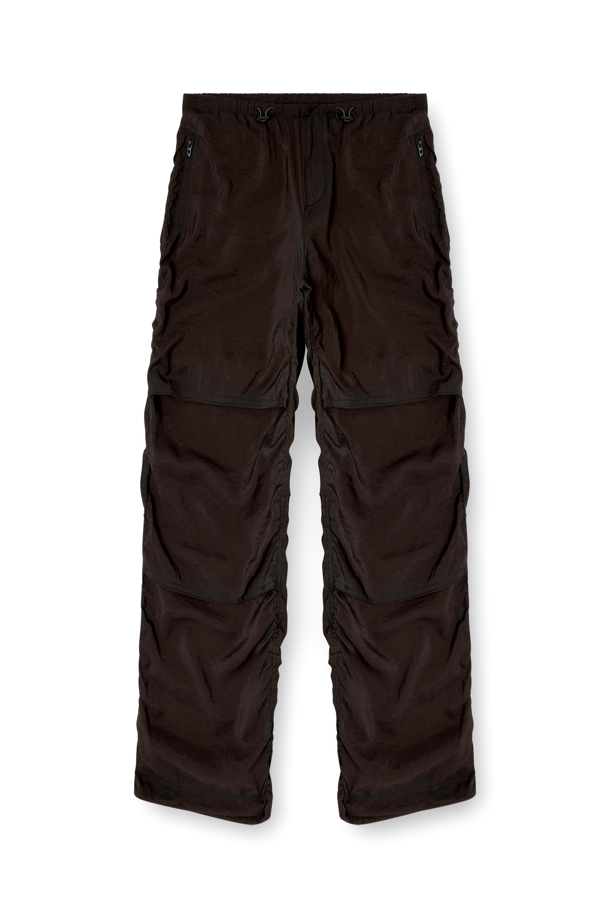 Diesel - P-DAILY, Herren Utility-Hose aus leichtem, knitterigem Stoff in Schwarz - 3