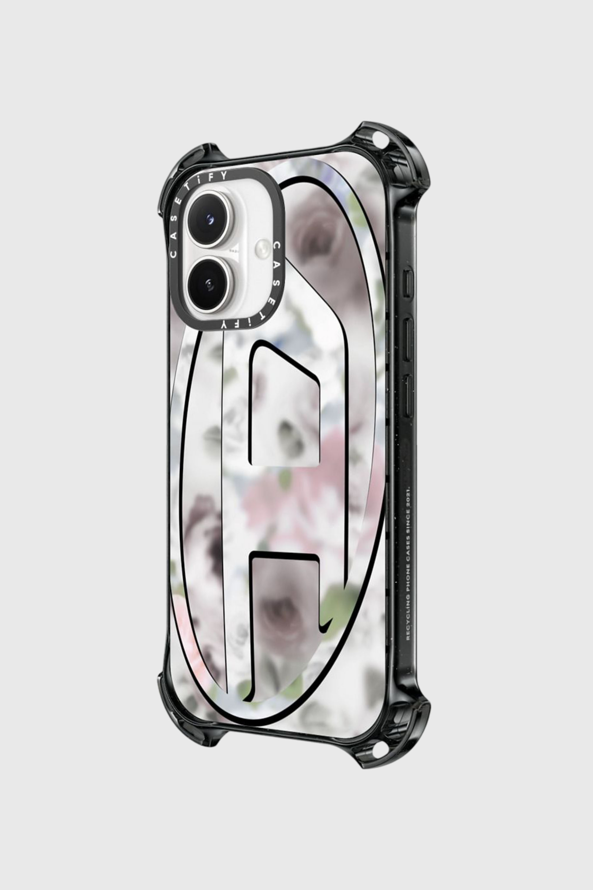 Diesel - 60587 MOULDED CASE, Unisex H&uuml;lle Oval D bounce f&uuml;r iPhone 17 in Schwarz/Rosa - 2