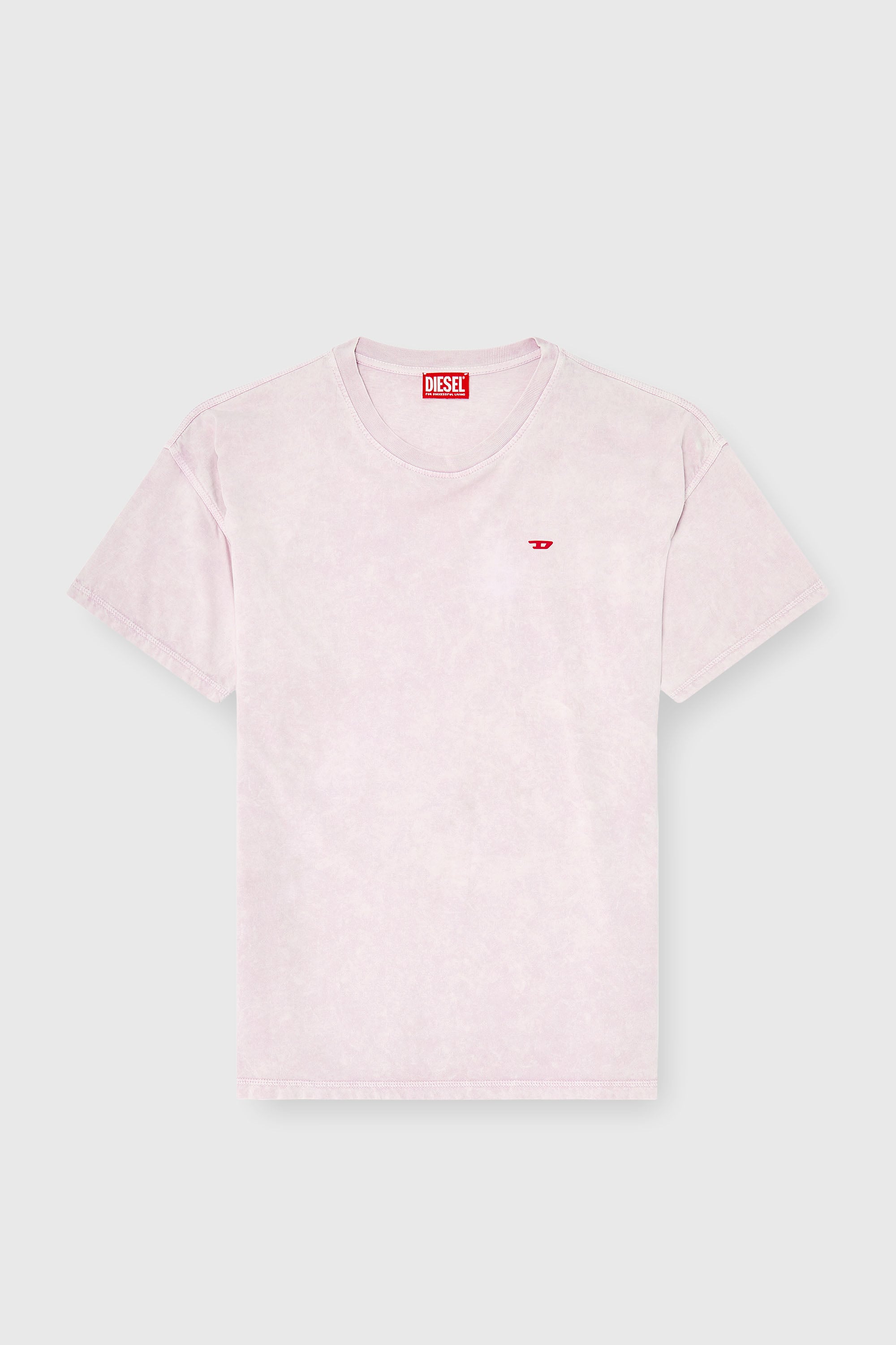 Diesel - T-BOXT-AA14, Herren Baumwoll-T-Shirt mit behandelten Effekt in Rosa - 2