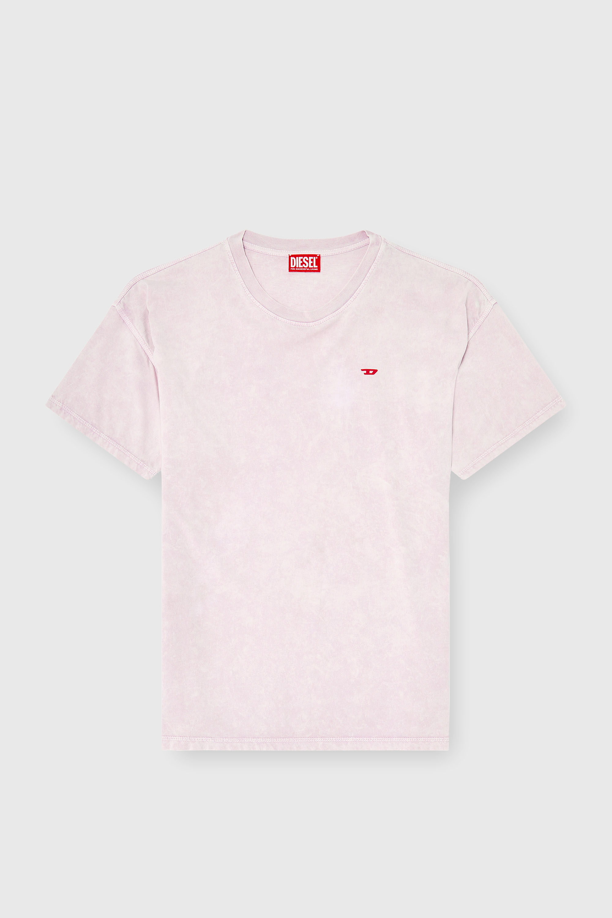 Diesel - T-BOXT-AA14, Herren Baumwoll-T-Shirt mit behandelten Effekt in Rosa - 2