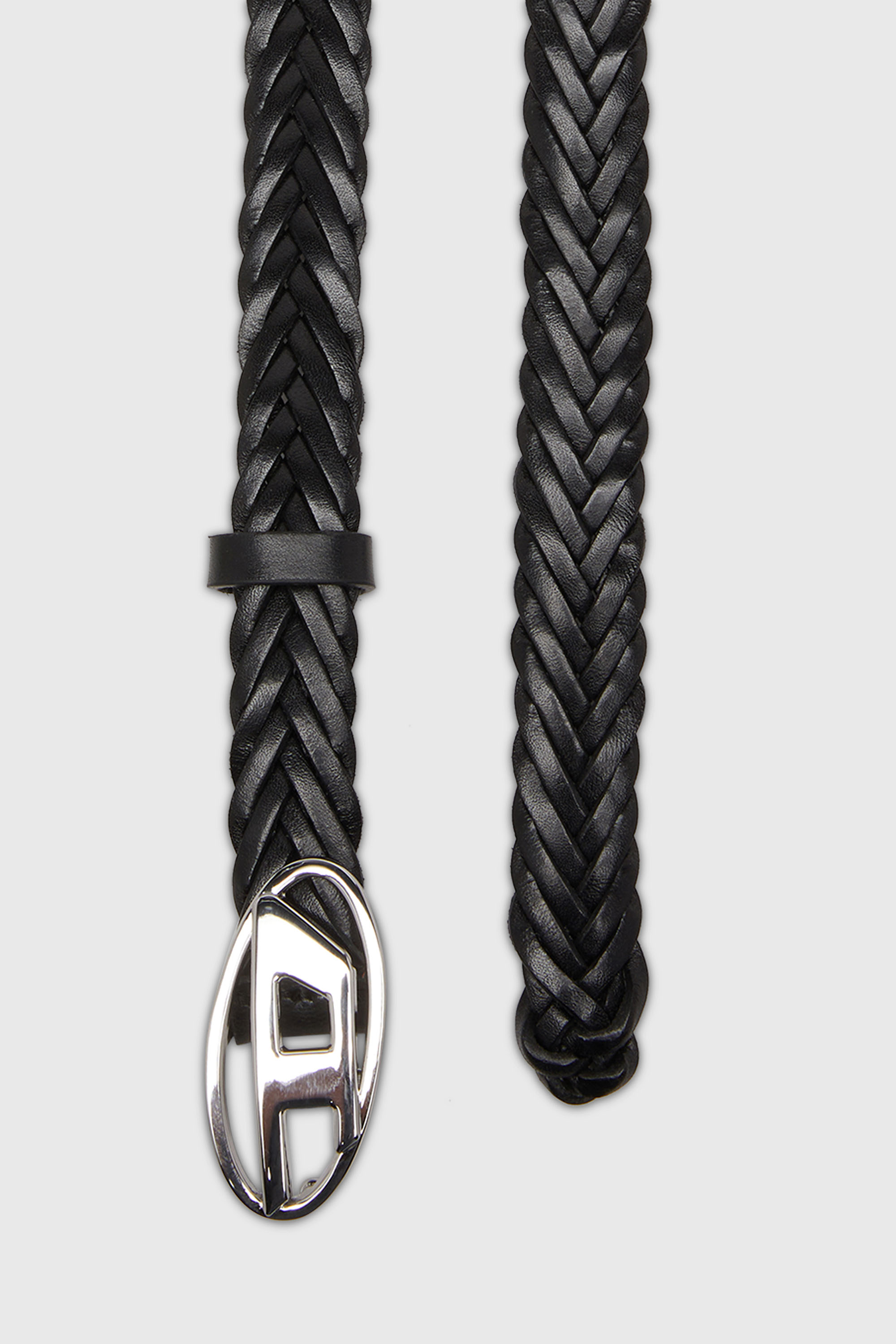 Diesel - B-1DR 20, Damen 1.9 cm geflochtener Lederg&uuml;rtel in Schwarz - 2