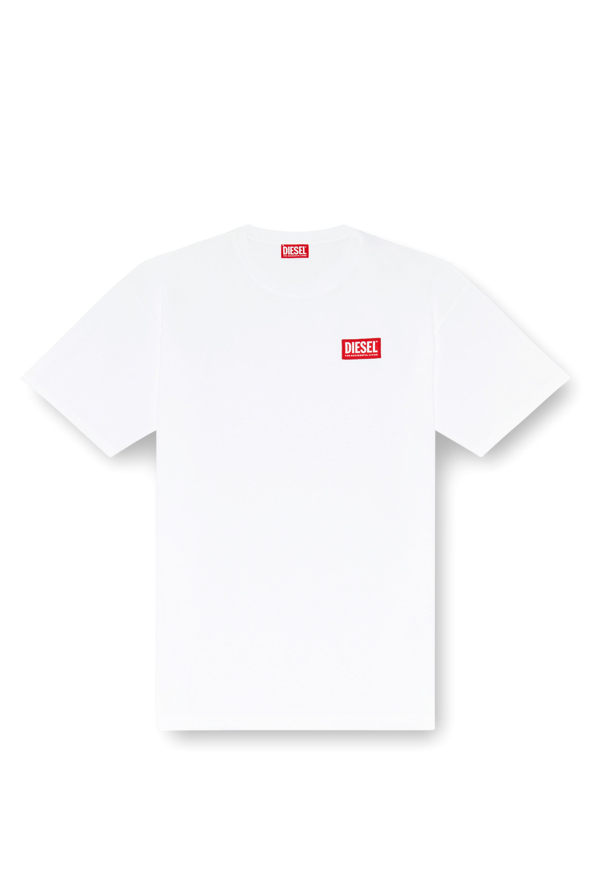 Diesel - T-BOXT-LAB, Herren T-Shirt mit Jacquard-Logo-Patch in Wei&szlig; - 2