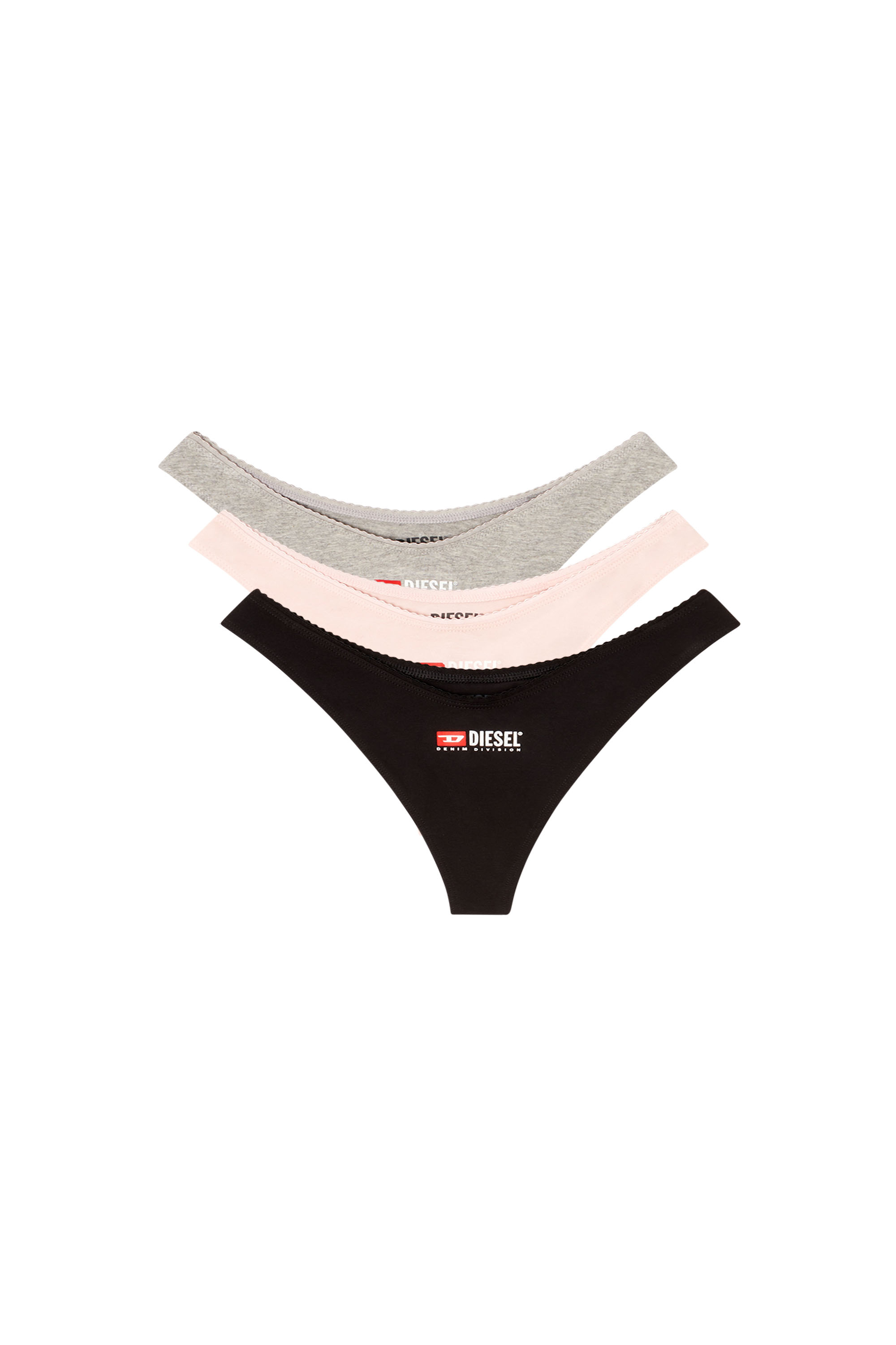 Diesel - PUNCHY-D-CORE-3PACK, Damen Strings im Dreierpack in Rosa/Grau - 1