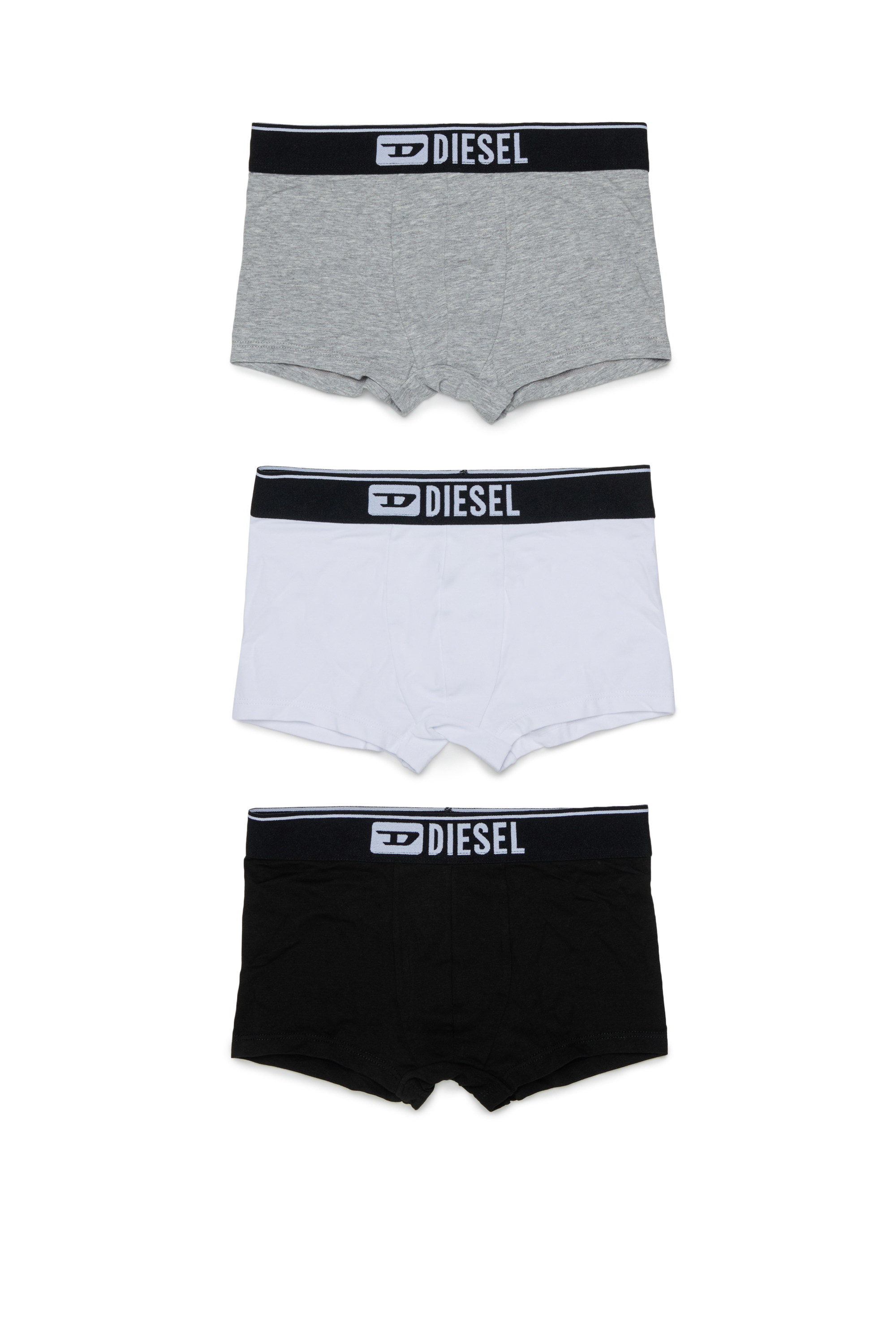 Diesel - UM-UGINTRIPACK-DD, Herren 3er-Pack Boxershorts aus stretch-baumwolle in Schwarz/Grau - 1