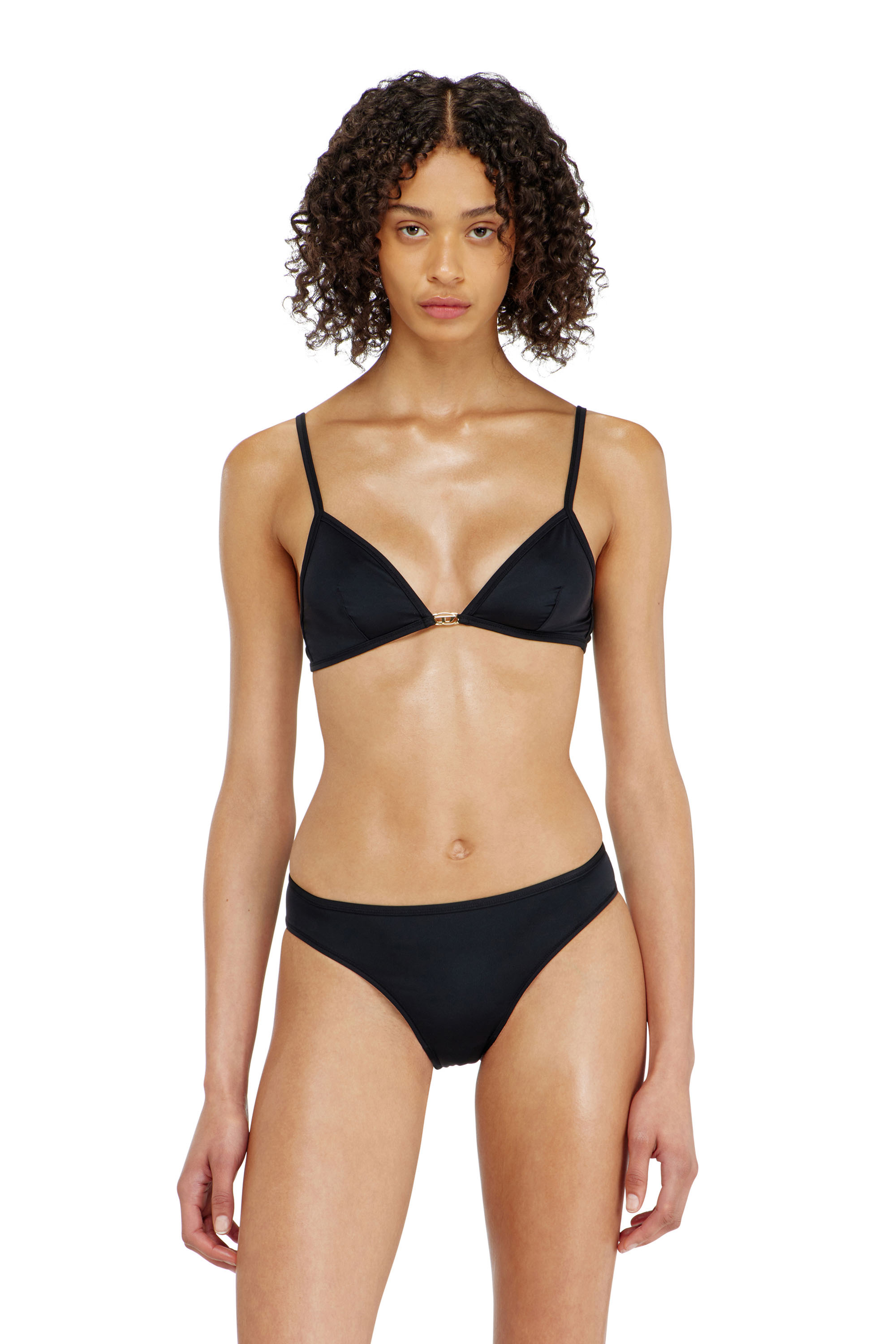Diesel - LUNA-UTLT, Damen Triangle-BH aus Nylon mit Oval D-Detail in null - 1