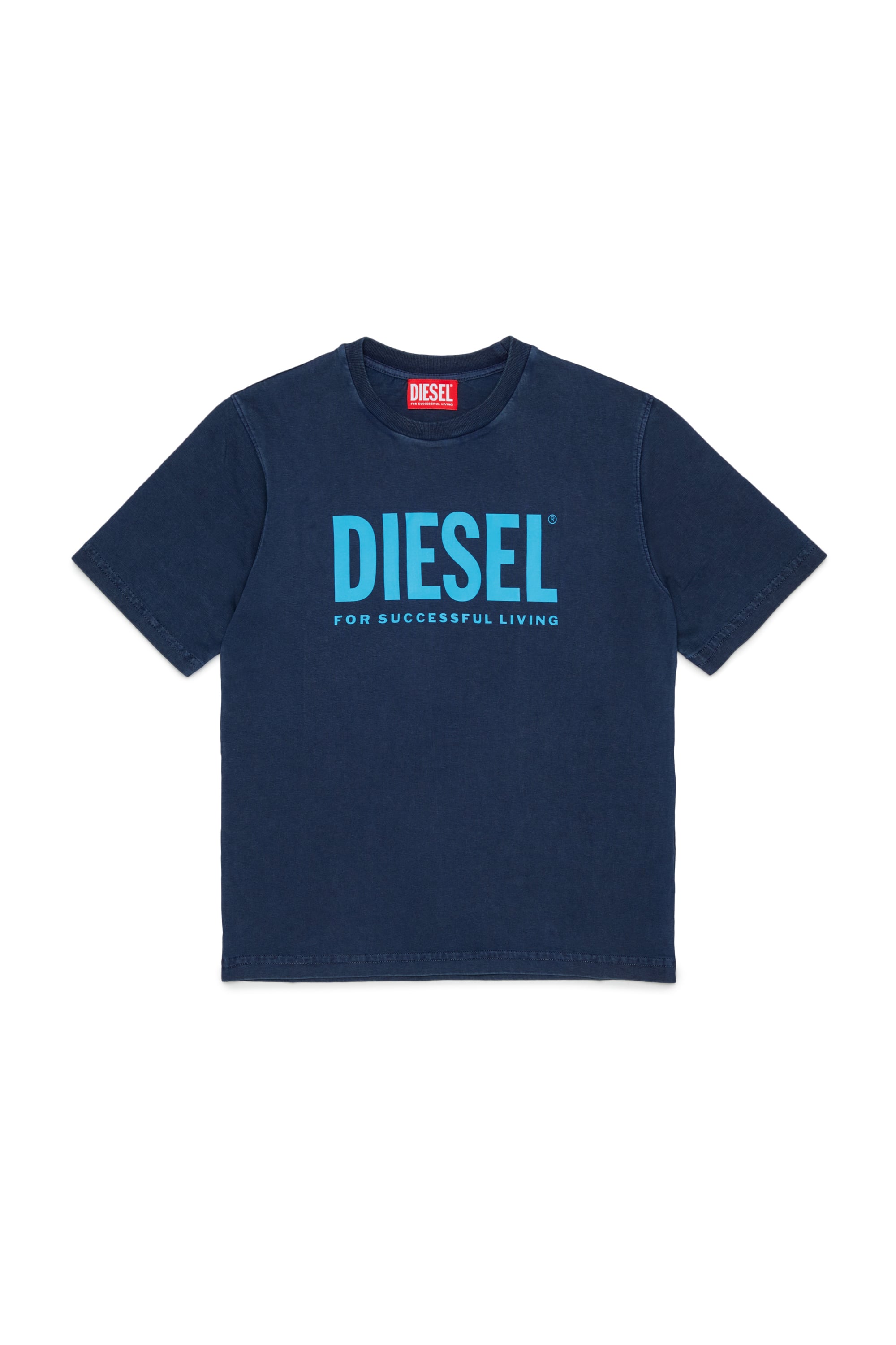 Diesel - TISEL OVER, Herren Baumwoll-T-Shirt mit Maxi-Logo-Print in Dunkelblau - 1