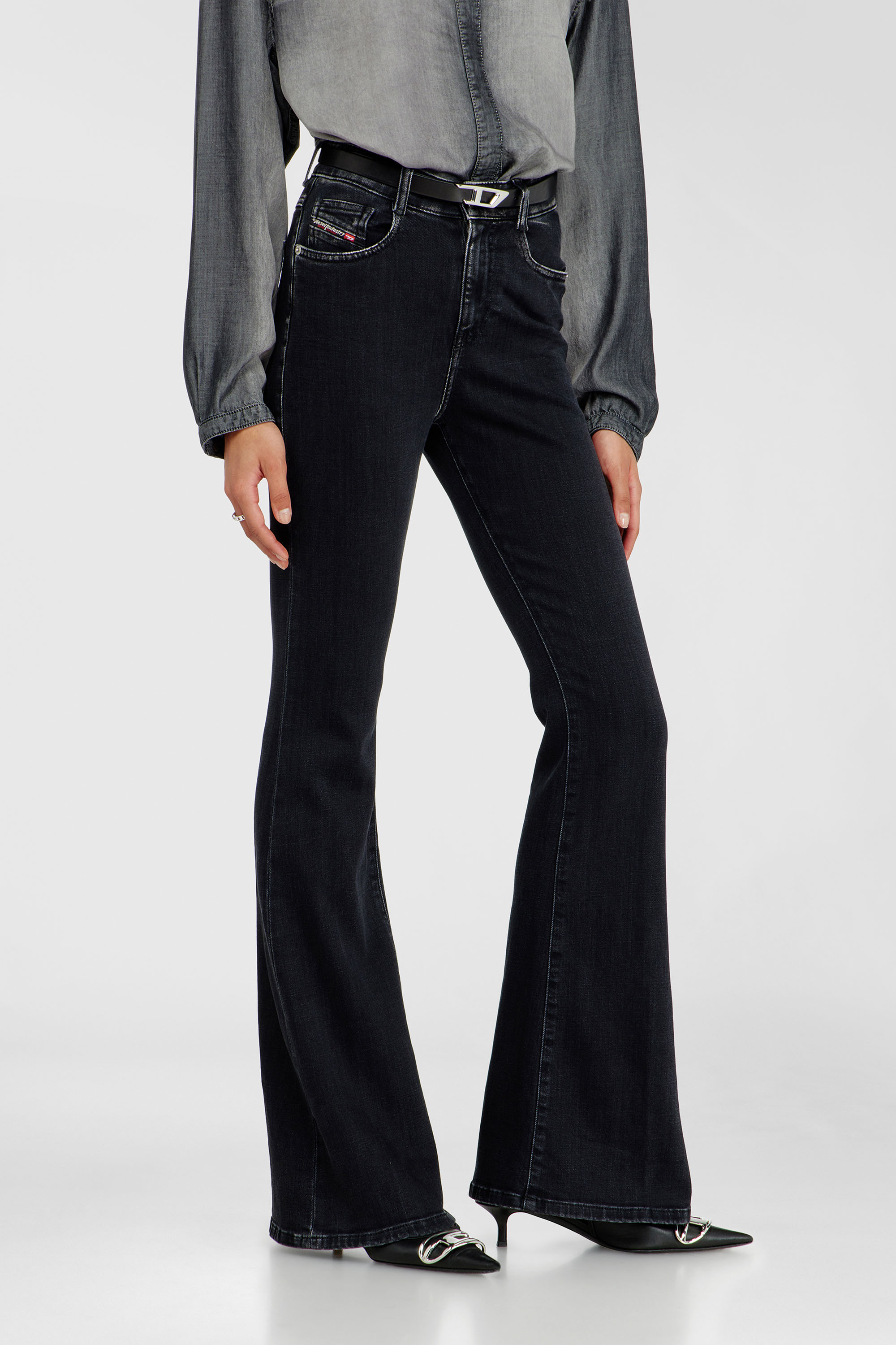 Diesel - Woman's Bootcut Jeans 1973 D-Partt 09P75, Black/Dark grey - 7