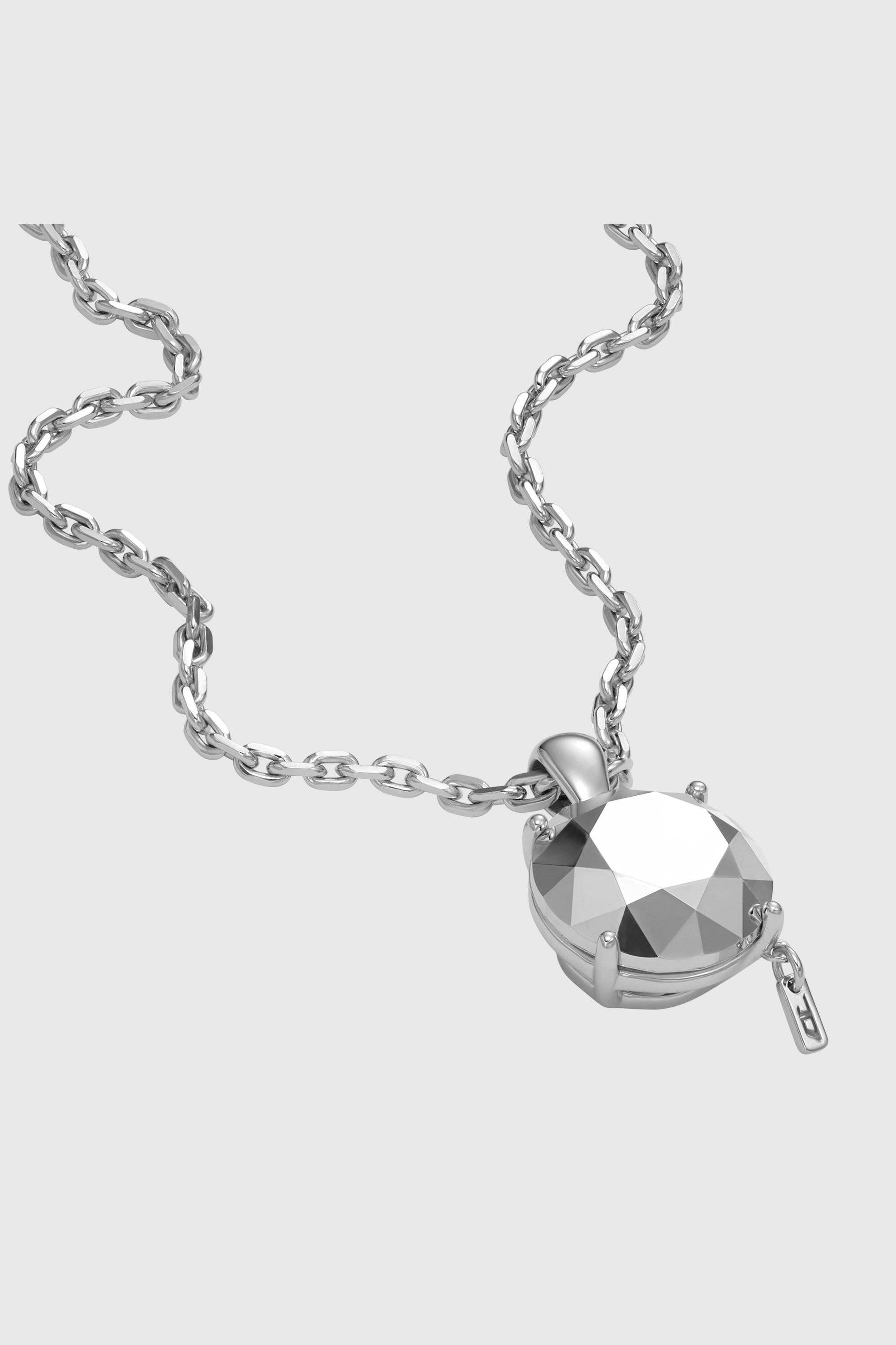 Diesel - DL1355040 STERLING SILVER JEWEL, Unisex Halskette aus Sterlingsilber mit Diamantschliff in Silber - 2