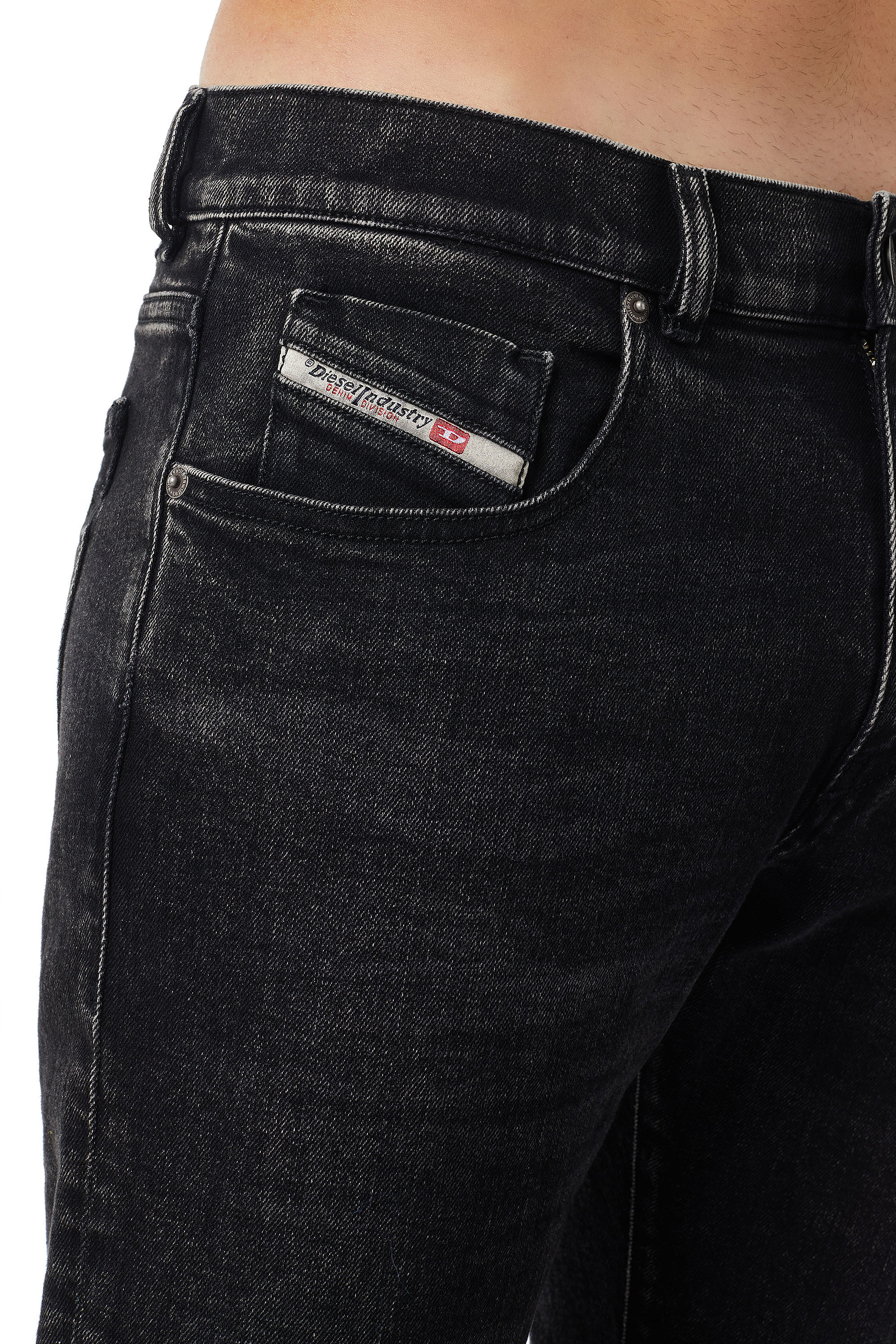 Diesel - Slim Jeans 2019 D-Strukt 09B83, Schwarz/Dunkelgrau - Image 6