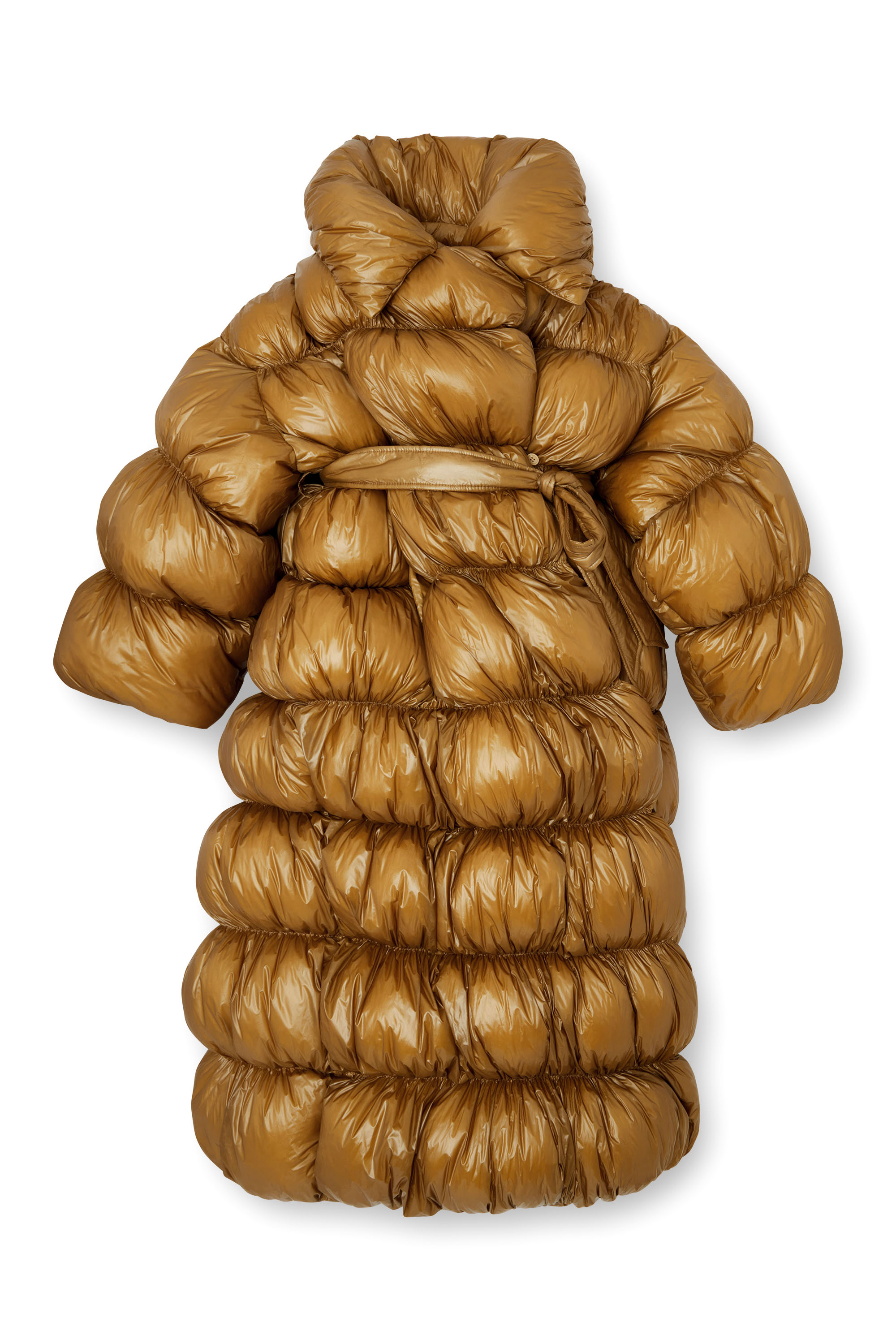 Diesel - W-INONA-LONG, Damen Gesteppter Daunenmantel mit Gürtel in Braun - 2