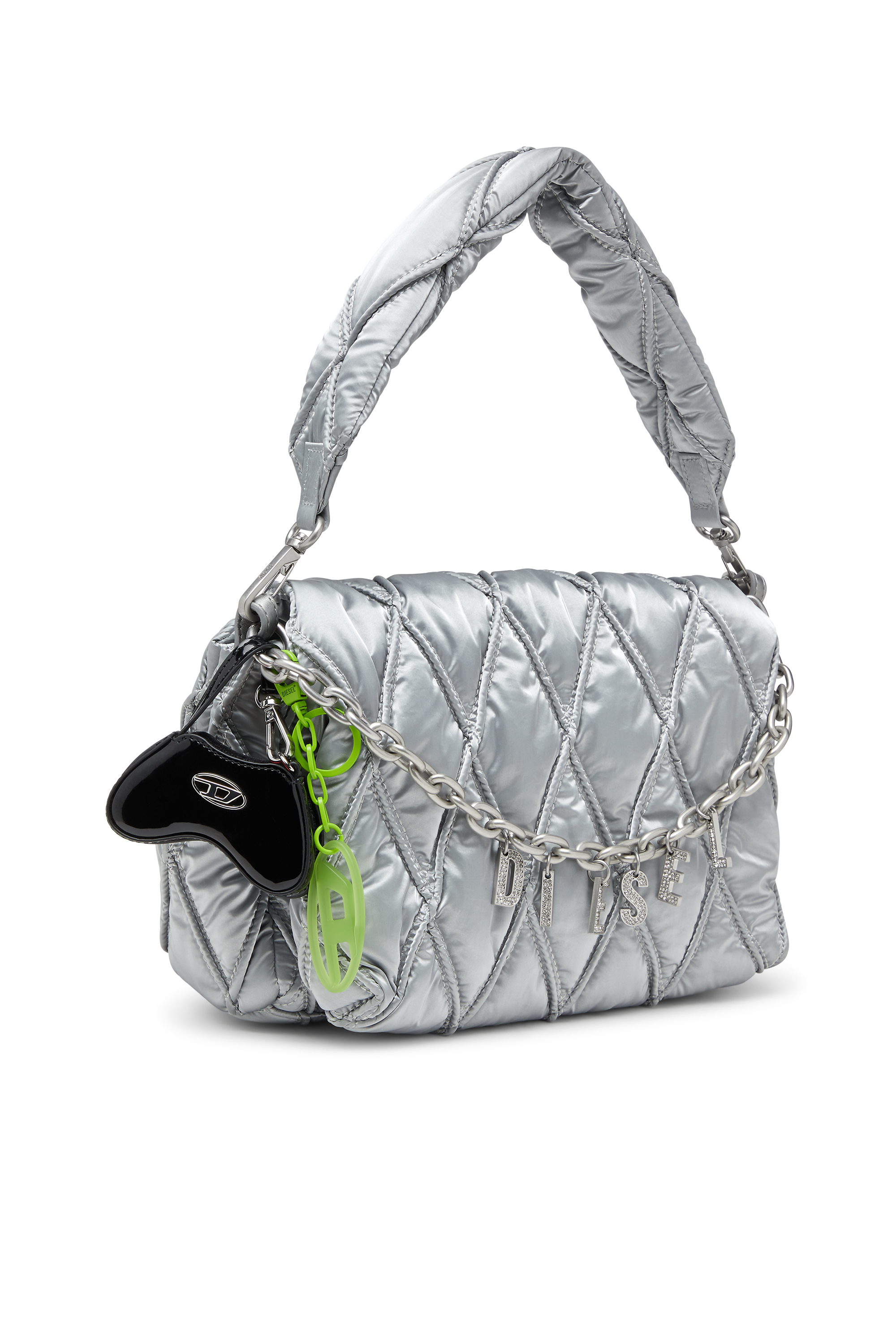 Diesel - OVAL D CHARM, Unisex Ovaler D-Anh&auml;nger/Schl&uuml;sselring aus Metall und Harz in Gr&uuml;n - 2