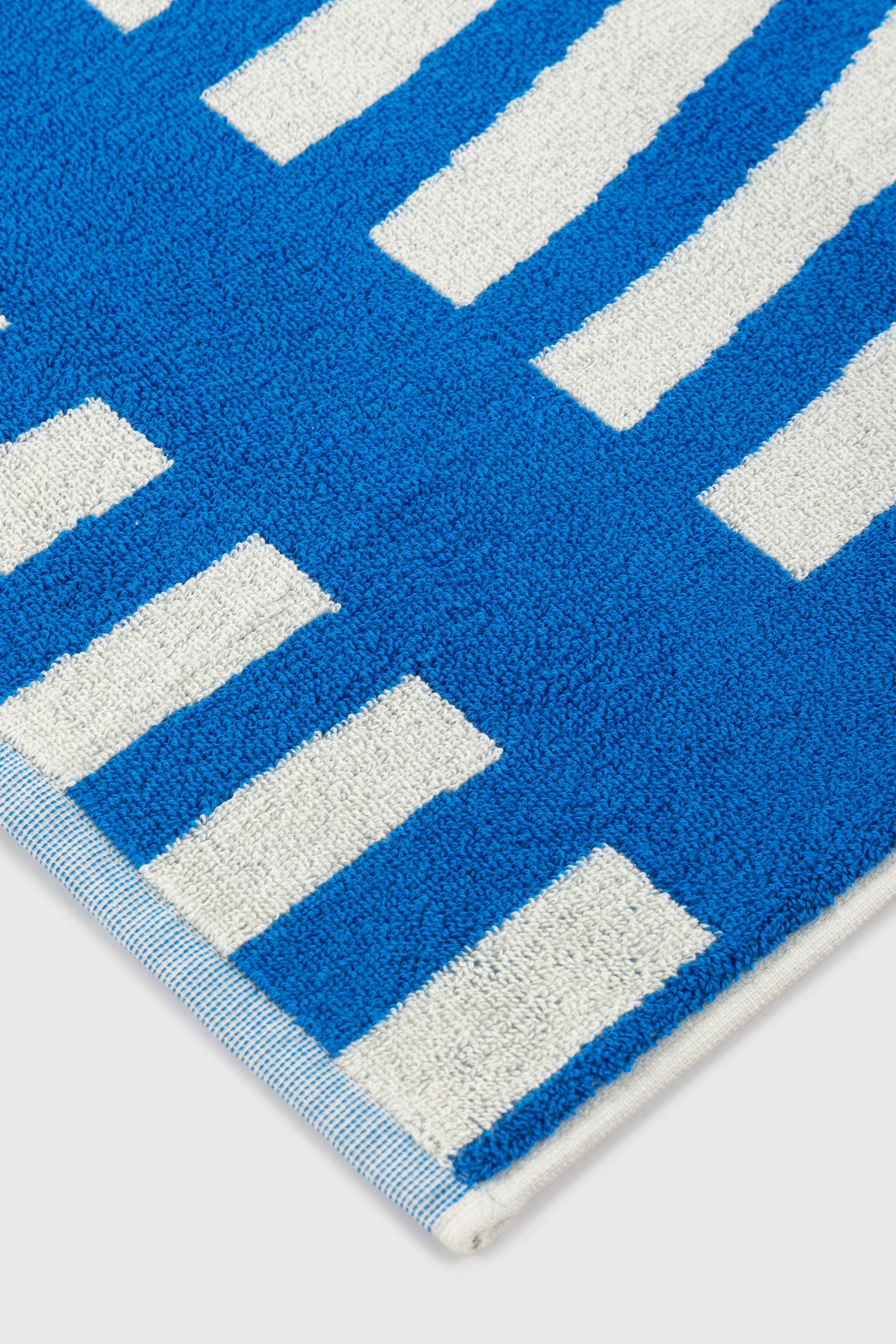 Diesel - 1018164 STRIPES GREY/BLUE TOWEL, Unisex Frotteehandtuch 100x180 cm in Blau - 2