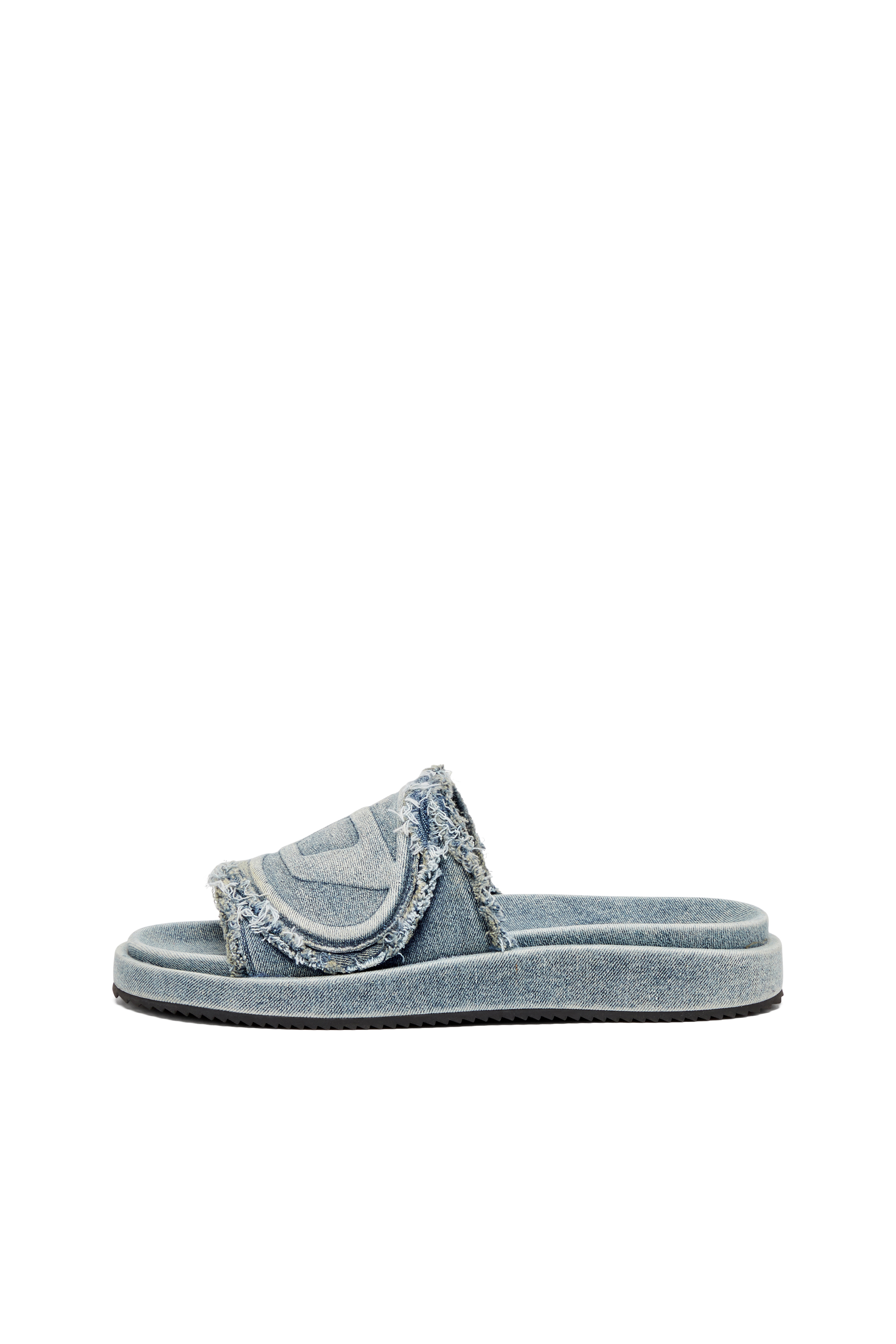 SA-SLIDE D OVAL, Hellblau Diesel - SA-SLIDE D OVAL, Unisex Sa-Slide D-Slides aus vielgetragenem Denim in Hellblau - 7