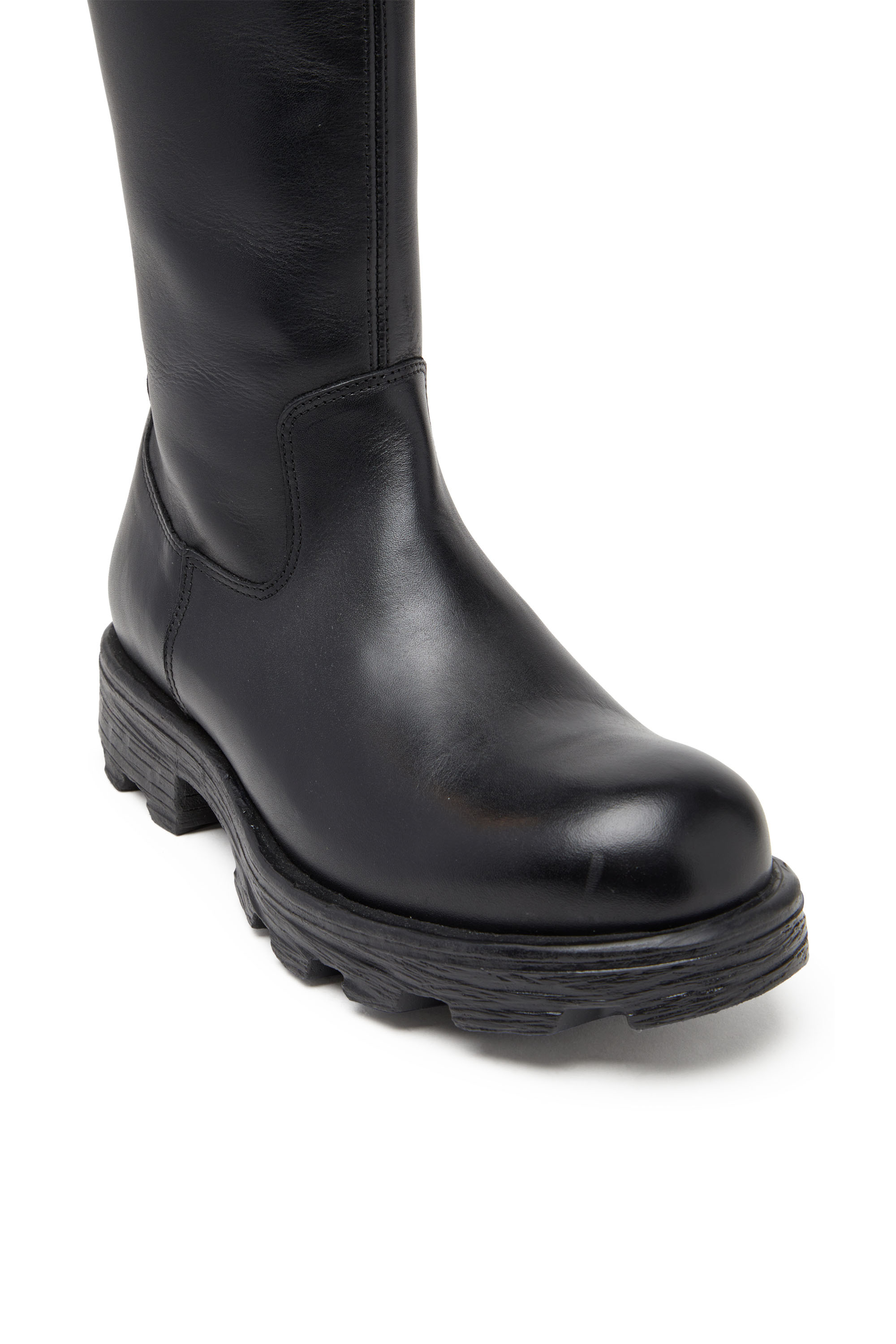 Diesel - D-HAMMER HB D W, Damen D-Hammer-Kniehohe Stiefel aus Leder in Schwarz - 6