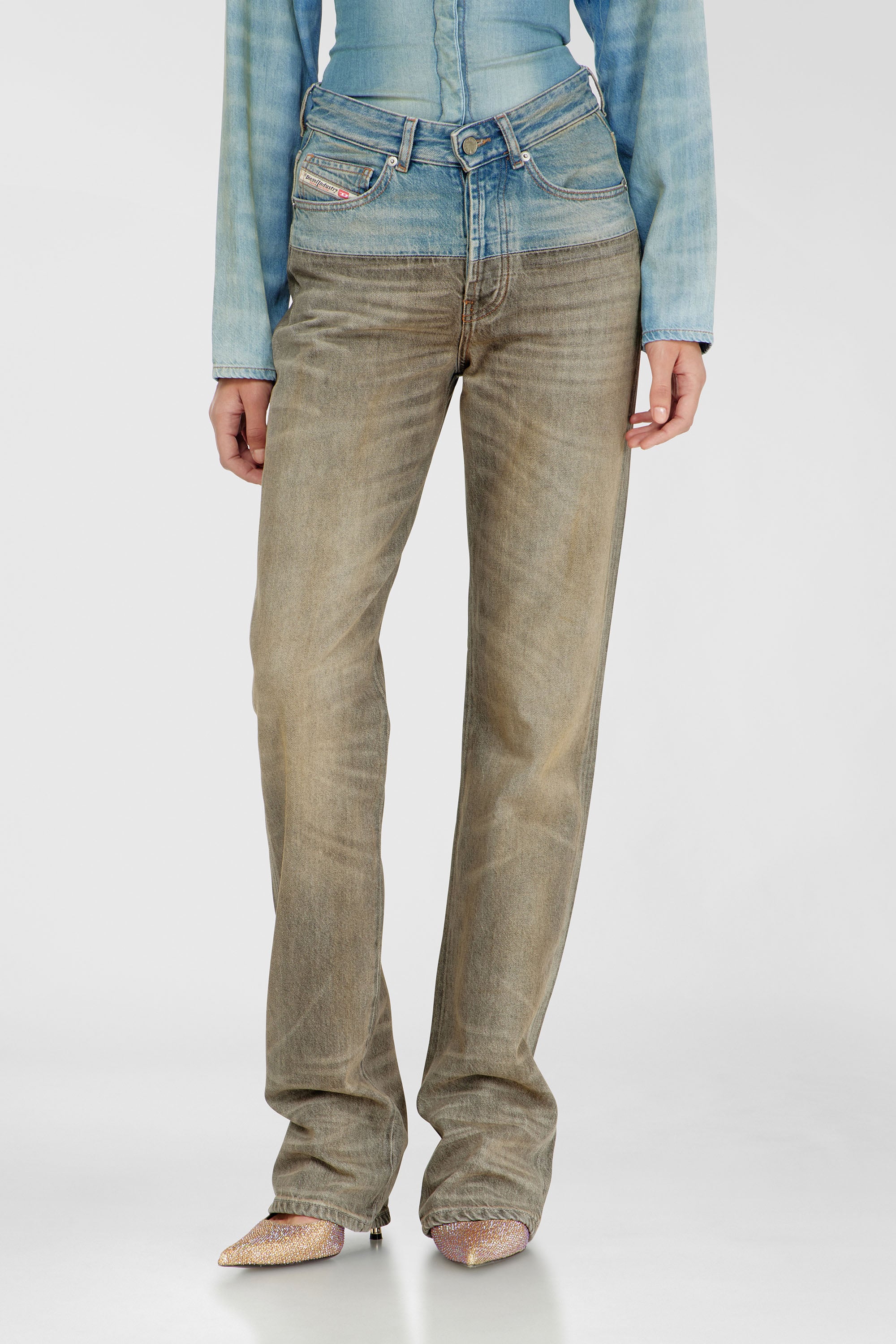 Diesel - Damen Regular Jeans D-Sie 0ADDX, Grau/Blau - 1