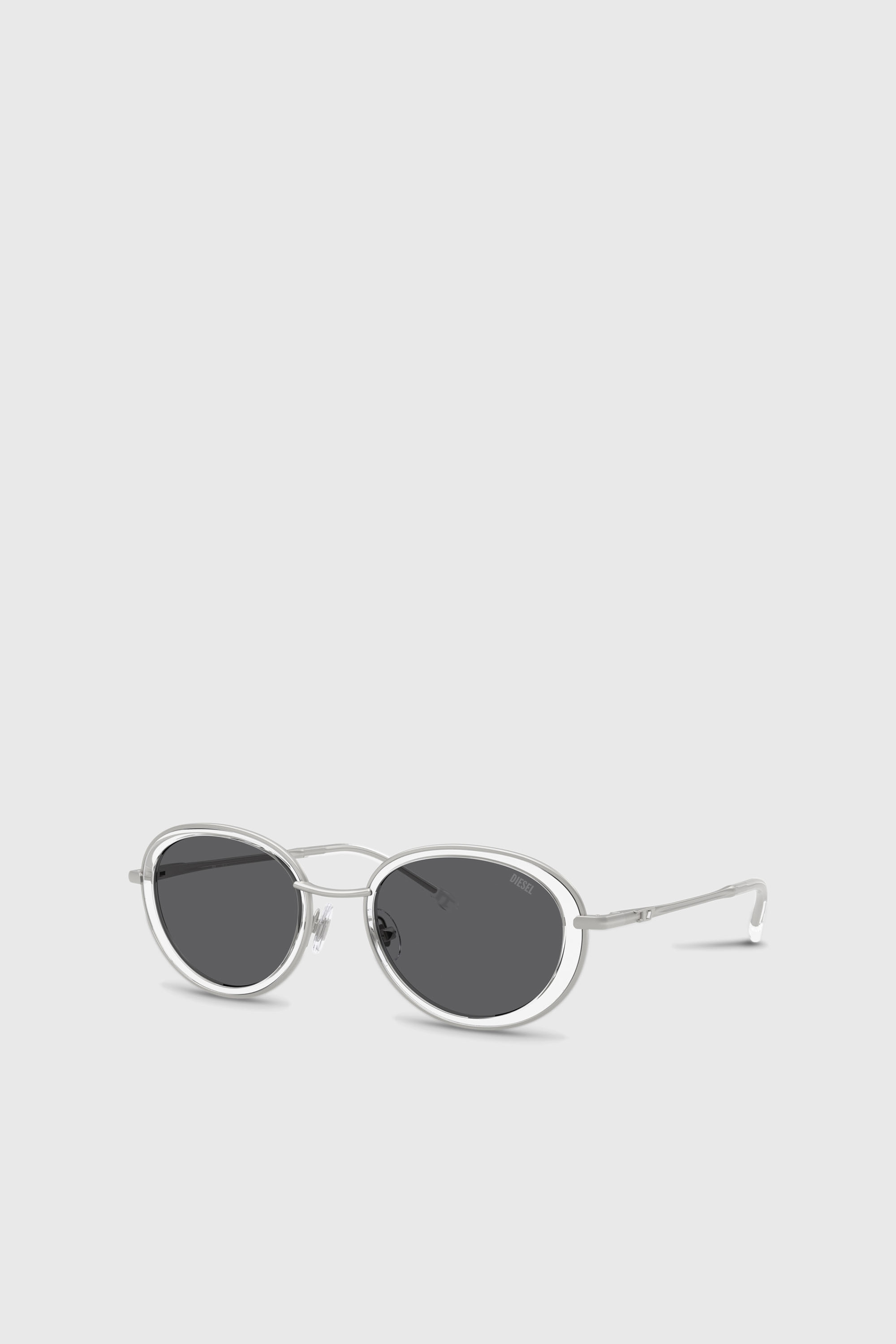 Diesel - 0DL1018, Unisex Ovale Sonnenbrillen in Wei&szlig; - 4