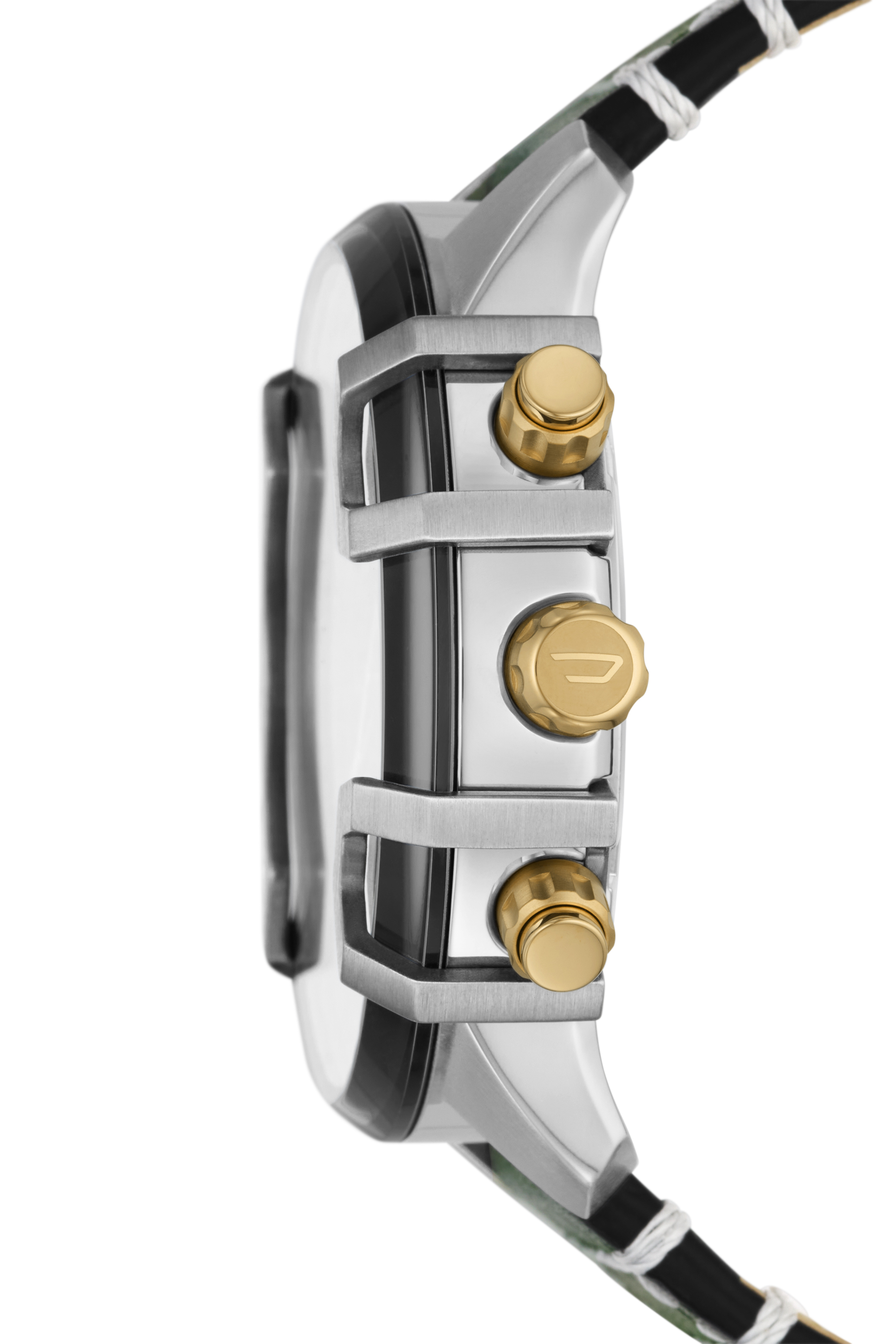 Diesel - DZ4585, Herren Griffed-Armbanduhr aus grünem Leder in Grün - 3